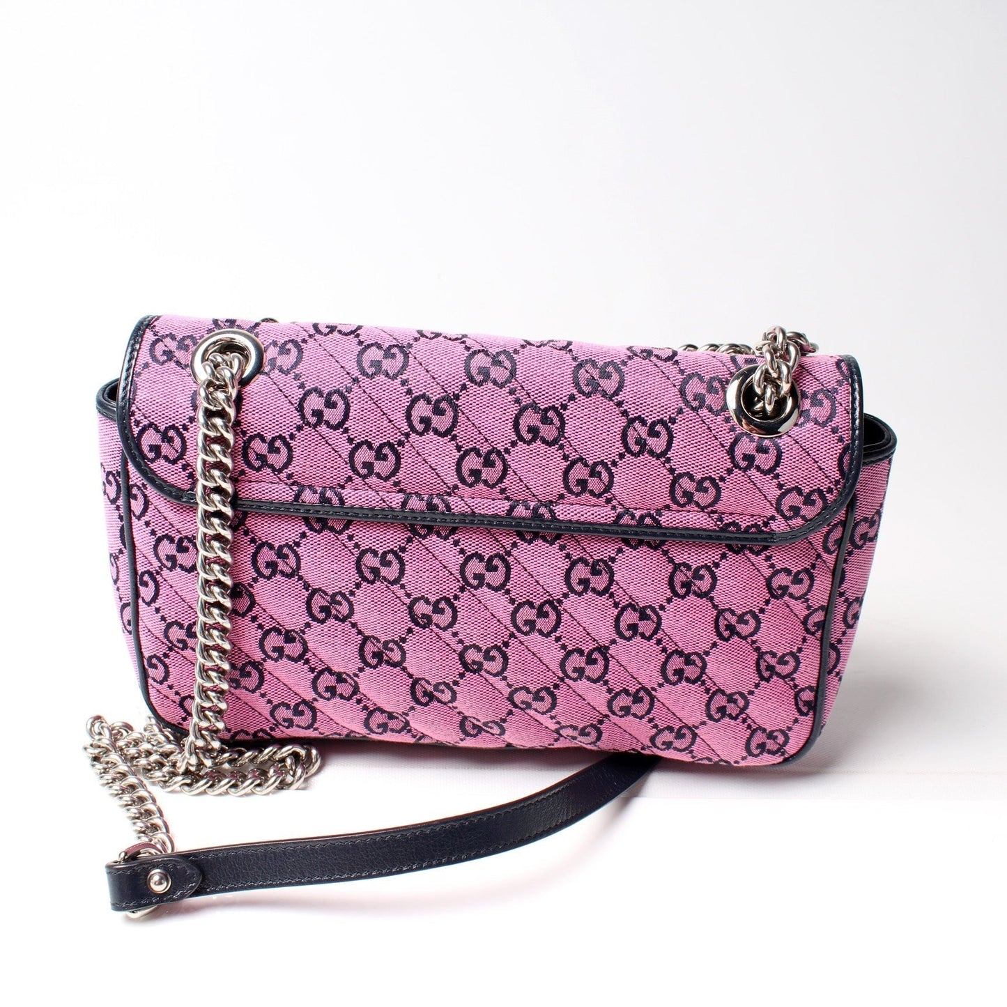 Gucci Marmont Quilted Canvas Small Flap Shoulder Bag