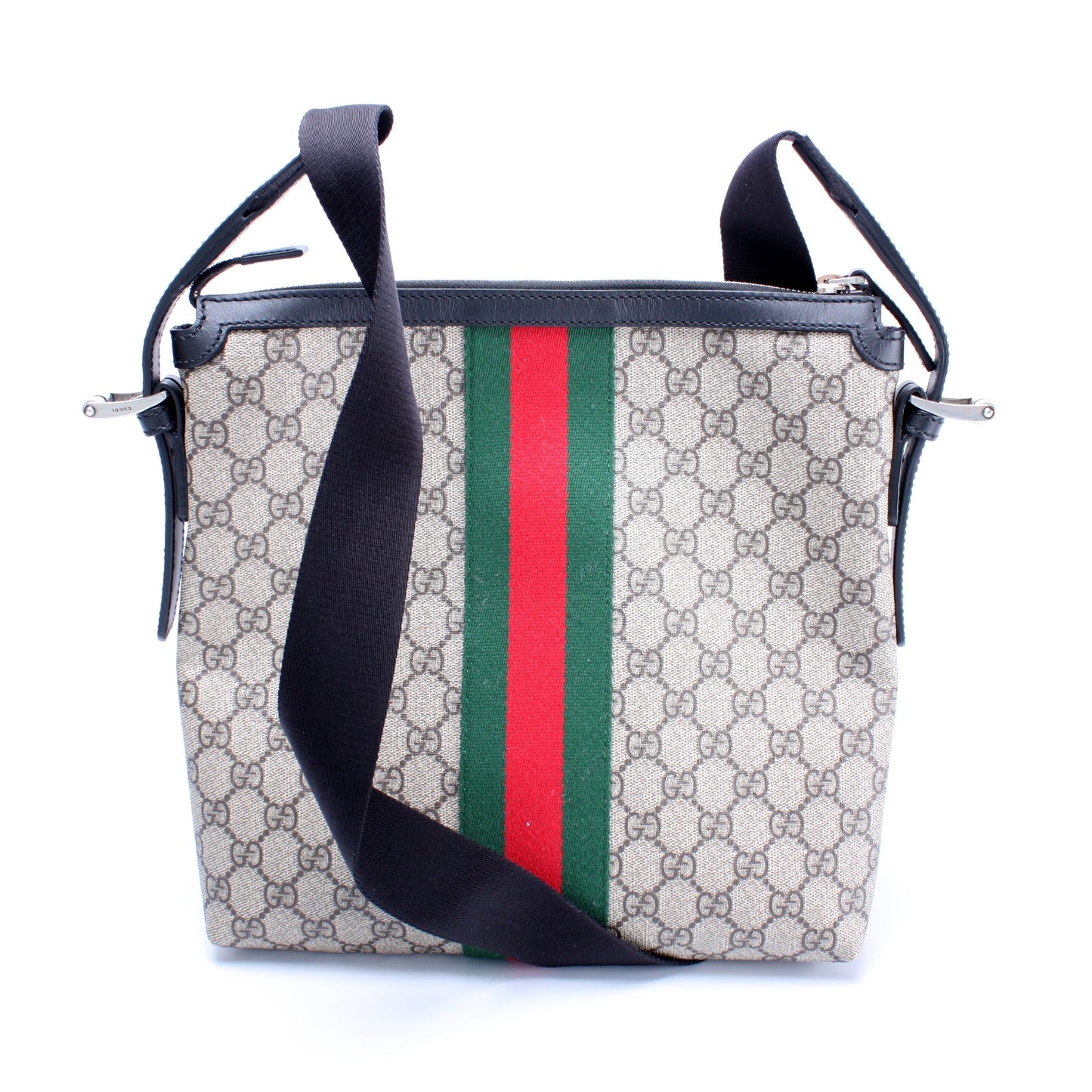 Gucci GG Supreme Web Messenger Travel Bag Web Messenger