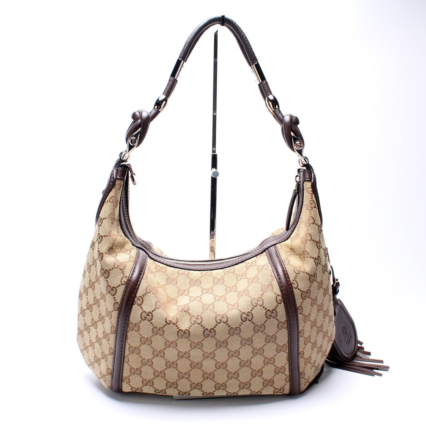 Gucci GG Techno Horsebit Canvas Shoulder Bag