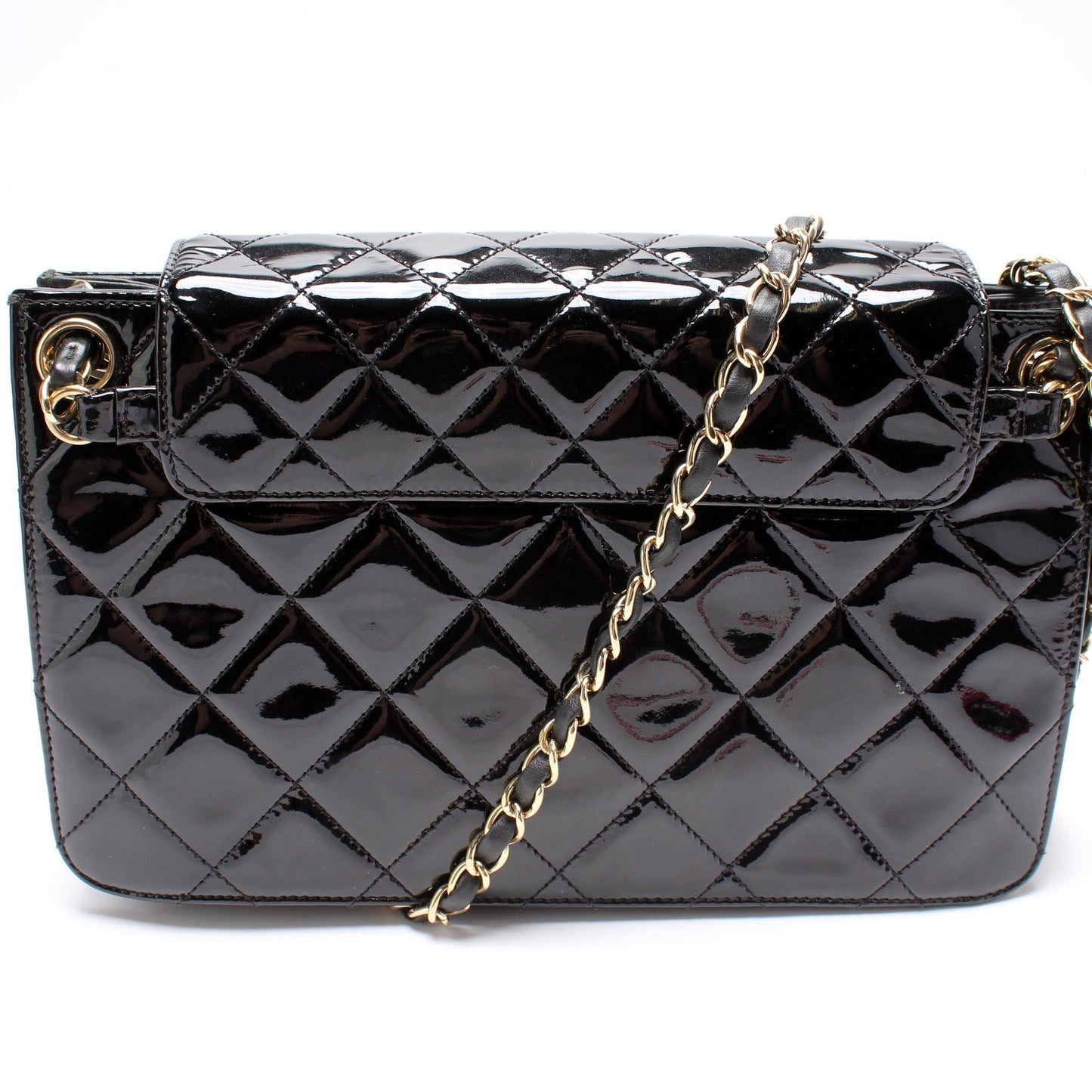 Chanel Golden Class Accordion Flap Paten Handbag