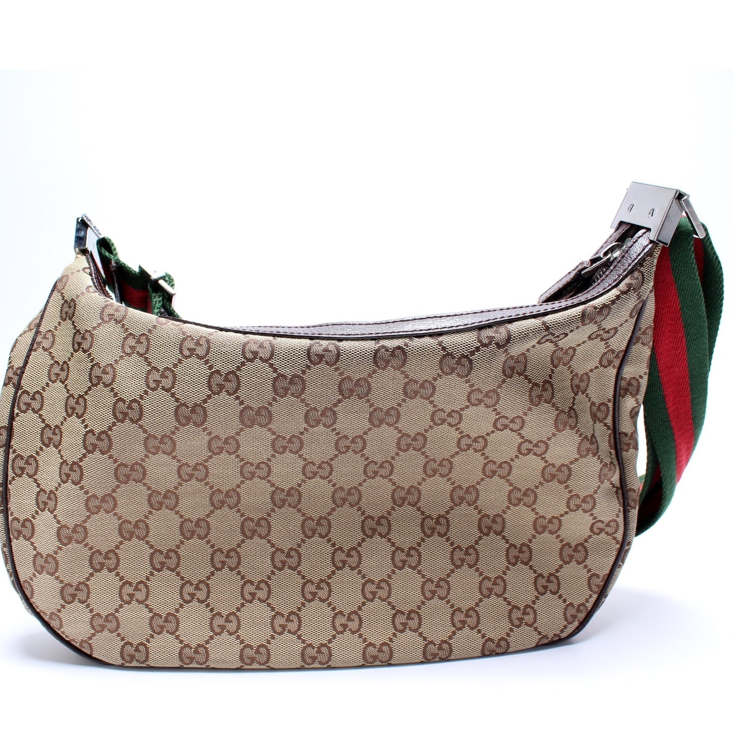 Gucci Shelly Web GG Canvas Crossbody Bag