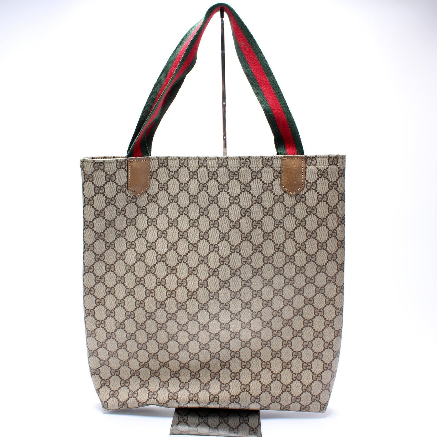 Gucci GG Supreme Vertical Front Pocket Tote Bag