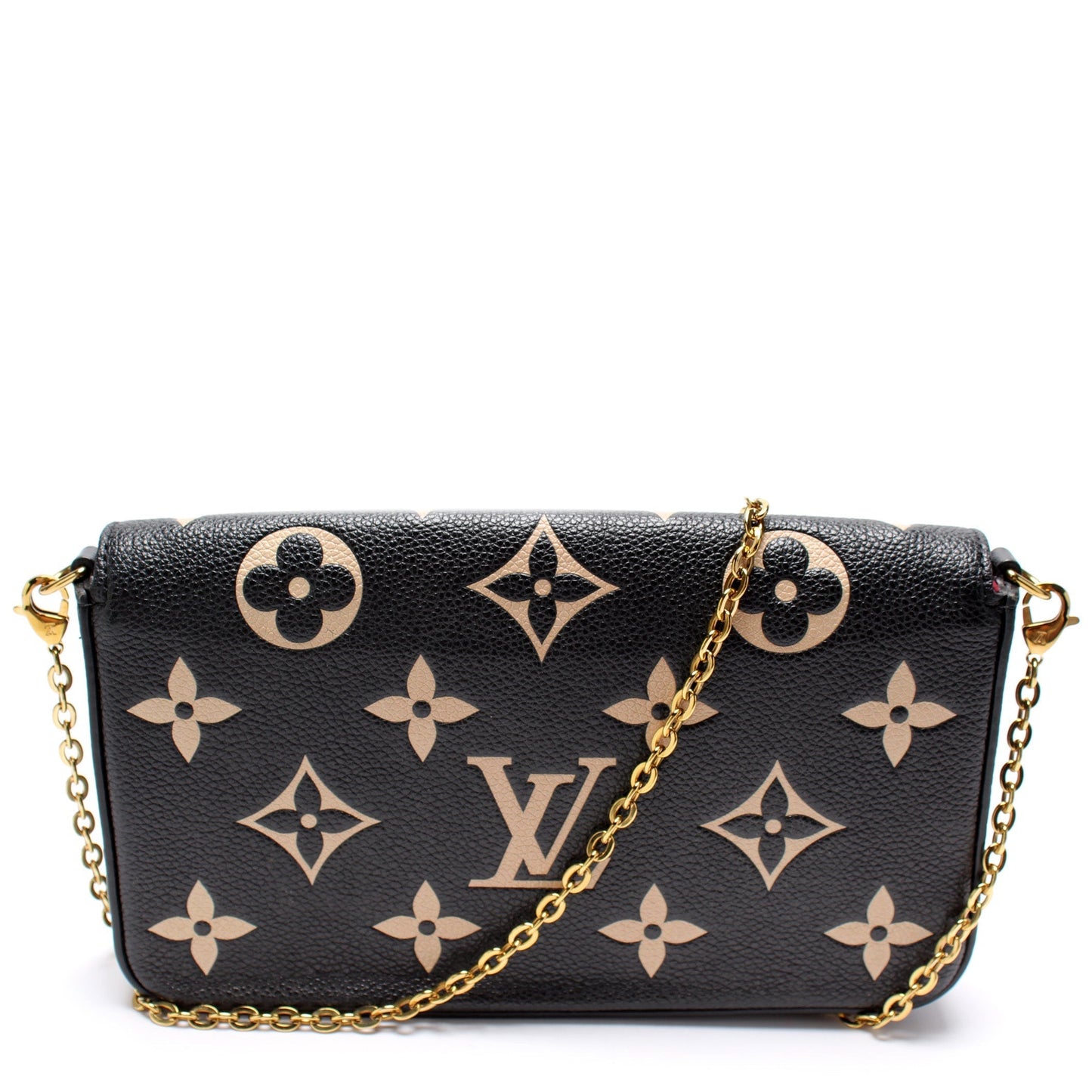 Louis Vuitton Pochette Felicie Bicolor Empreinte Clutch Bag Bicolor Empreinte