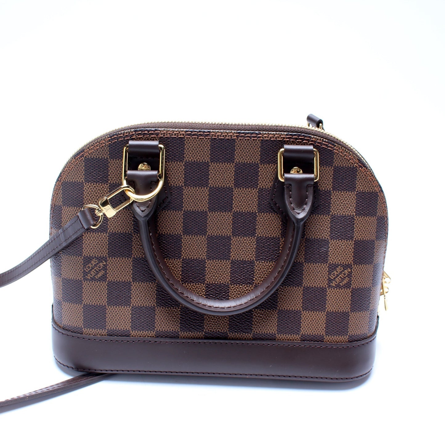 Louis Vuitton Alma BB Ebene Damier Handbag Ebene 10