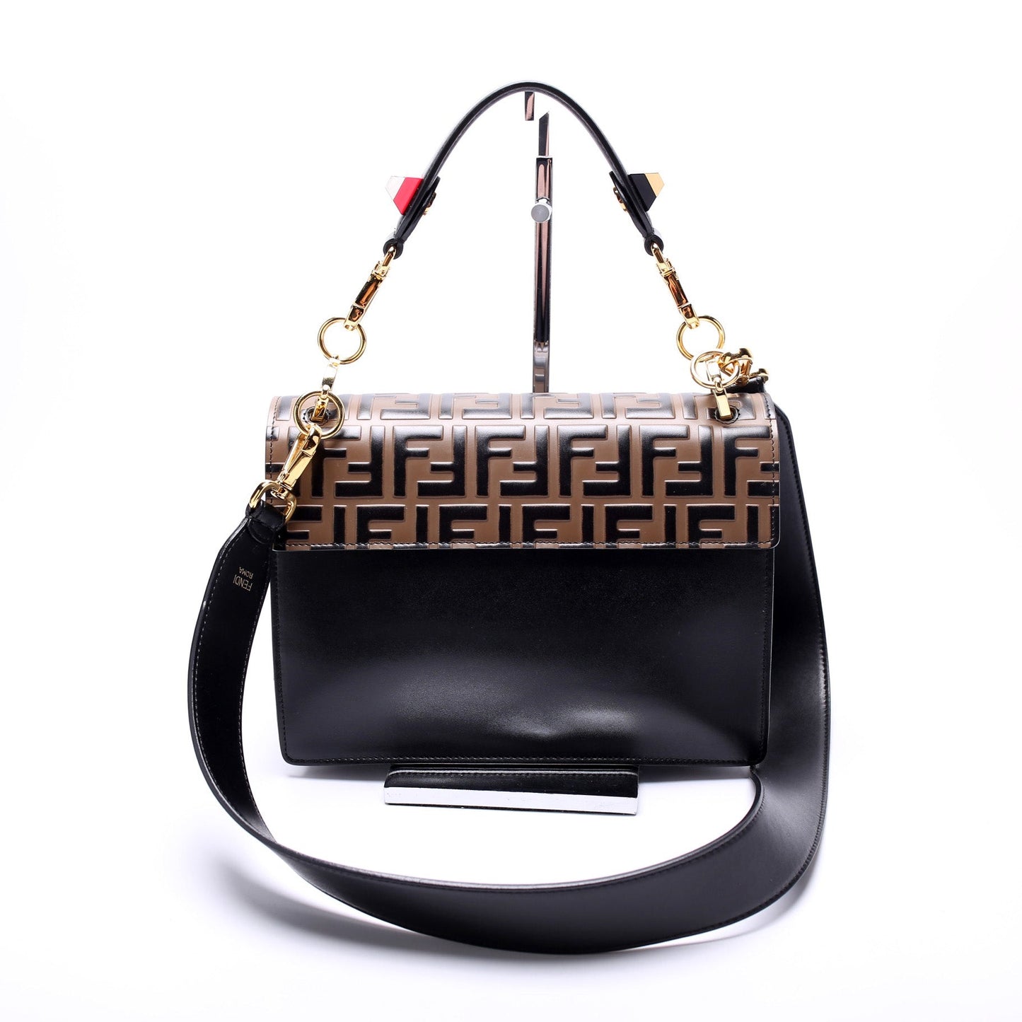 Fendi 8Bt283 Kan Ff Shoulder Bag Leather