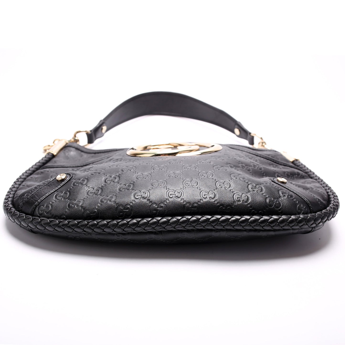 Gucci GG Britt Leather Medium Shoulder Bag