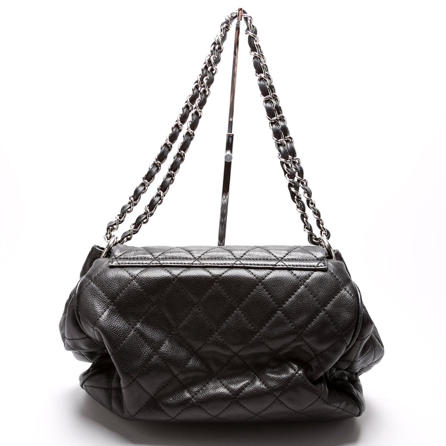 Chanel Timeless CC Accordion Flap Quilted Caviar Handbag