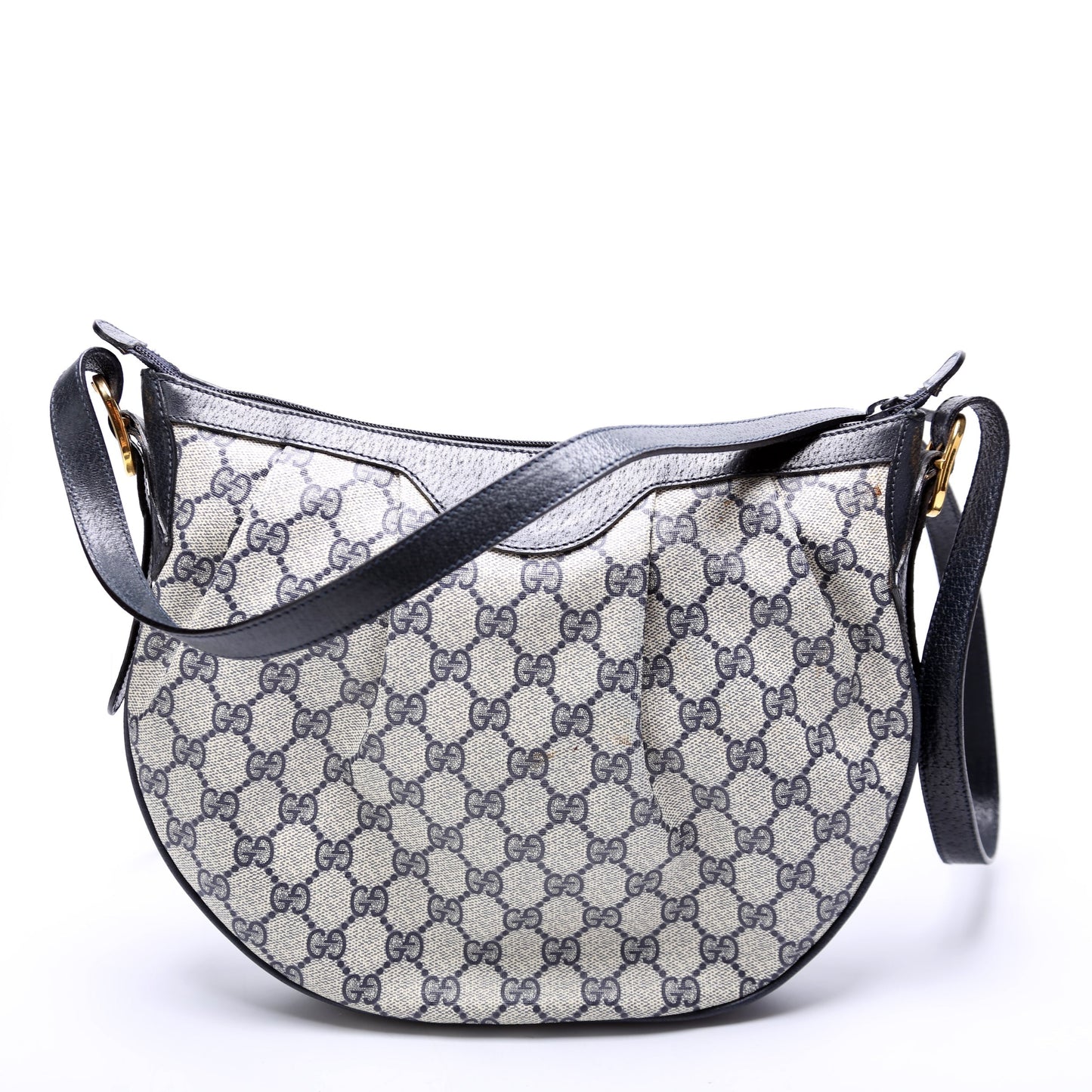 Gucci 41.02.058 GG Supreme Pleated Shoulder Bag