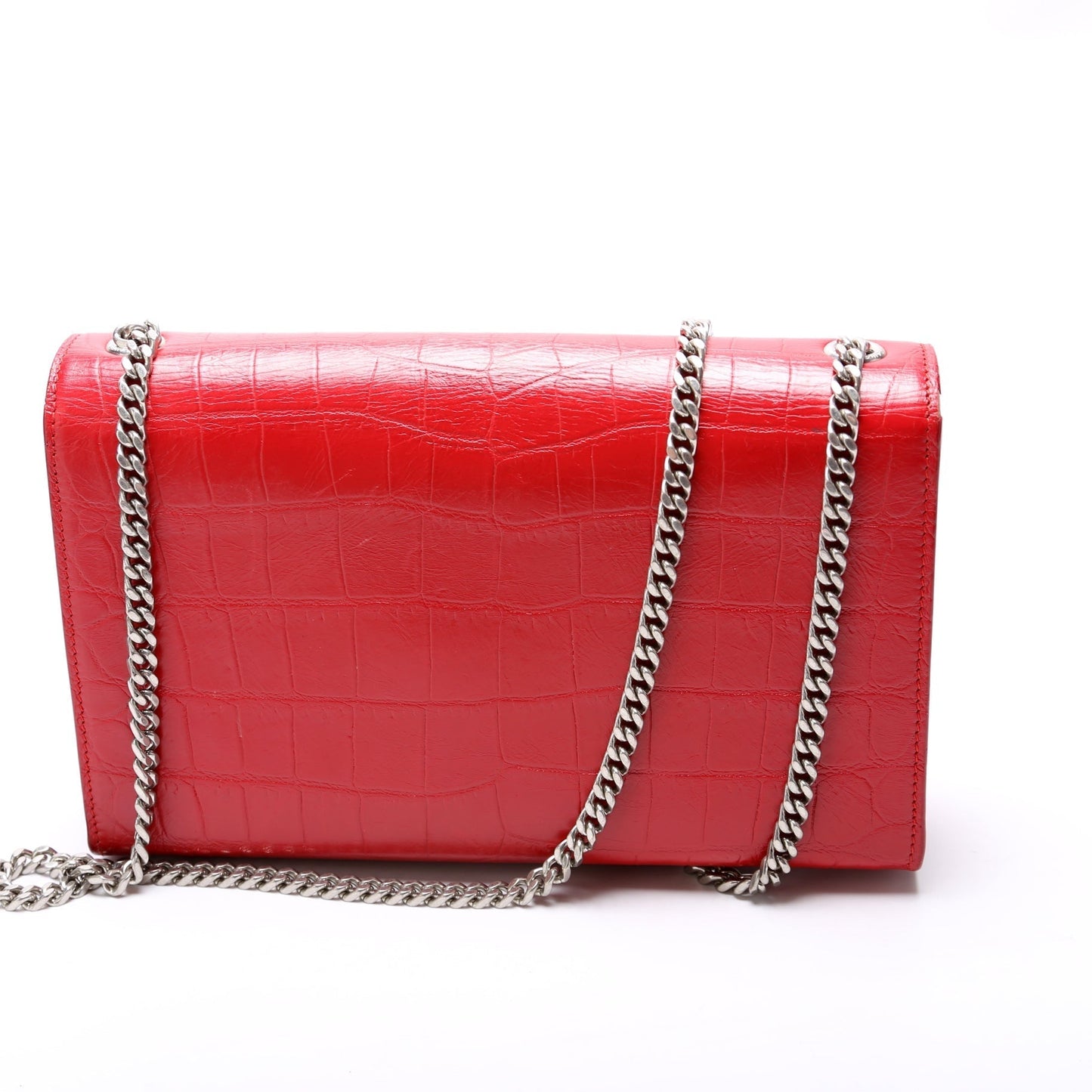 YSL Saint Laurent Kate Tassel Satchel Crocodile Bag Medium Embossed Satchel Bag