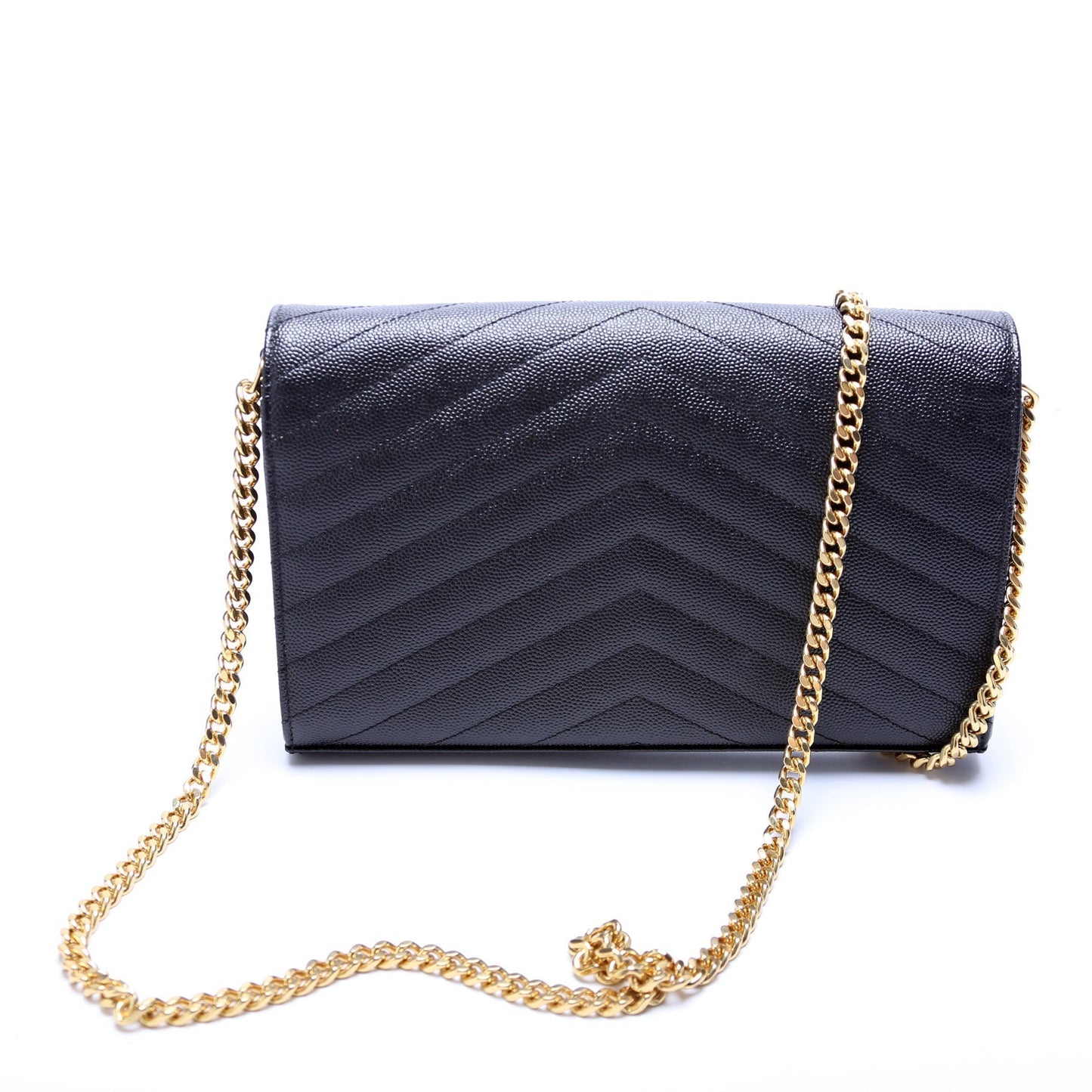 YSL Saint Laurent Grain De Wallet Bag Chain Travel Bag Chain Wallet 14