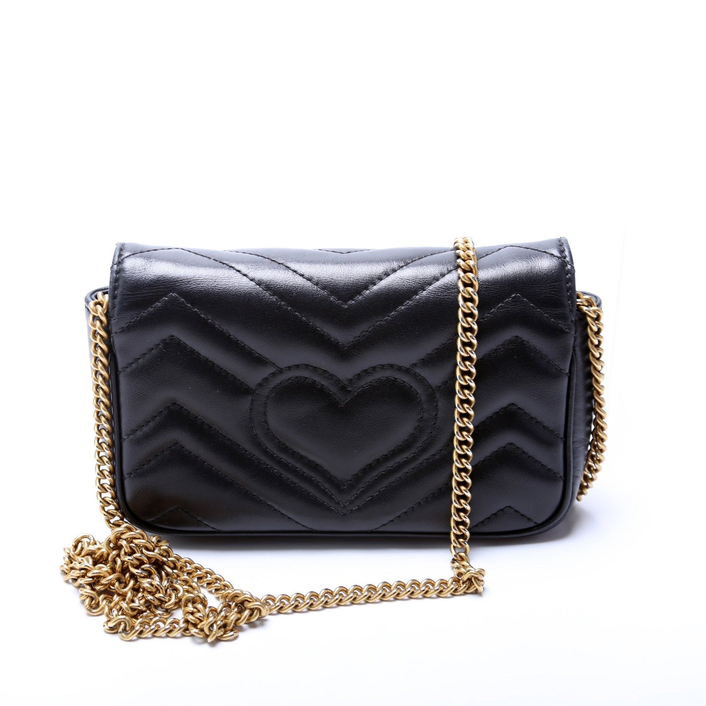 Gucci Marmont Super Leather Mini Flap Travel Bag