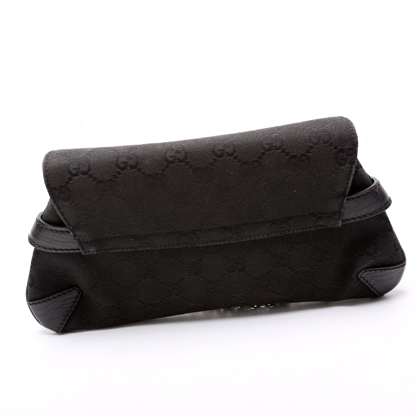 Gucci Horsebit GG Canvas Clutch Bag
