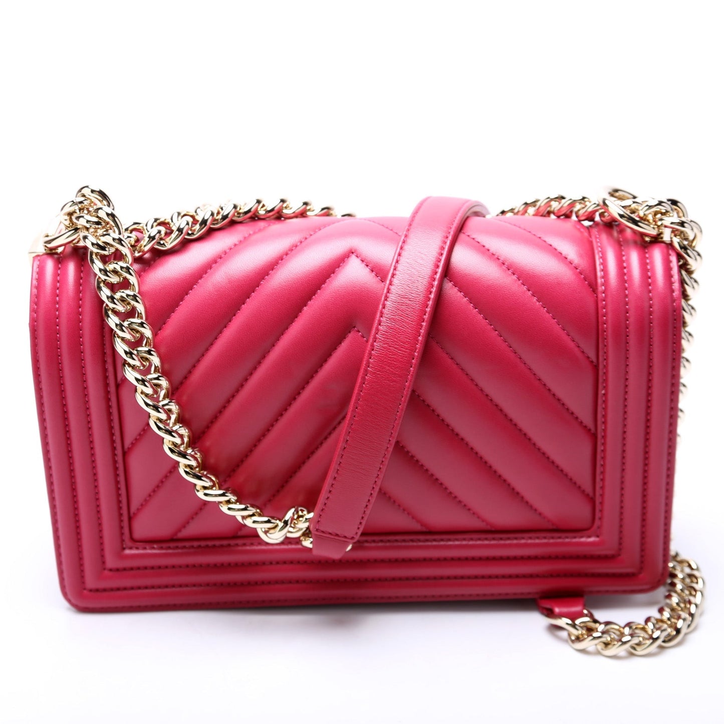 Chanel Boy Flap Old Lambskin Berry Handbag