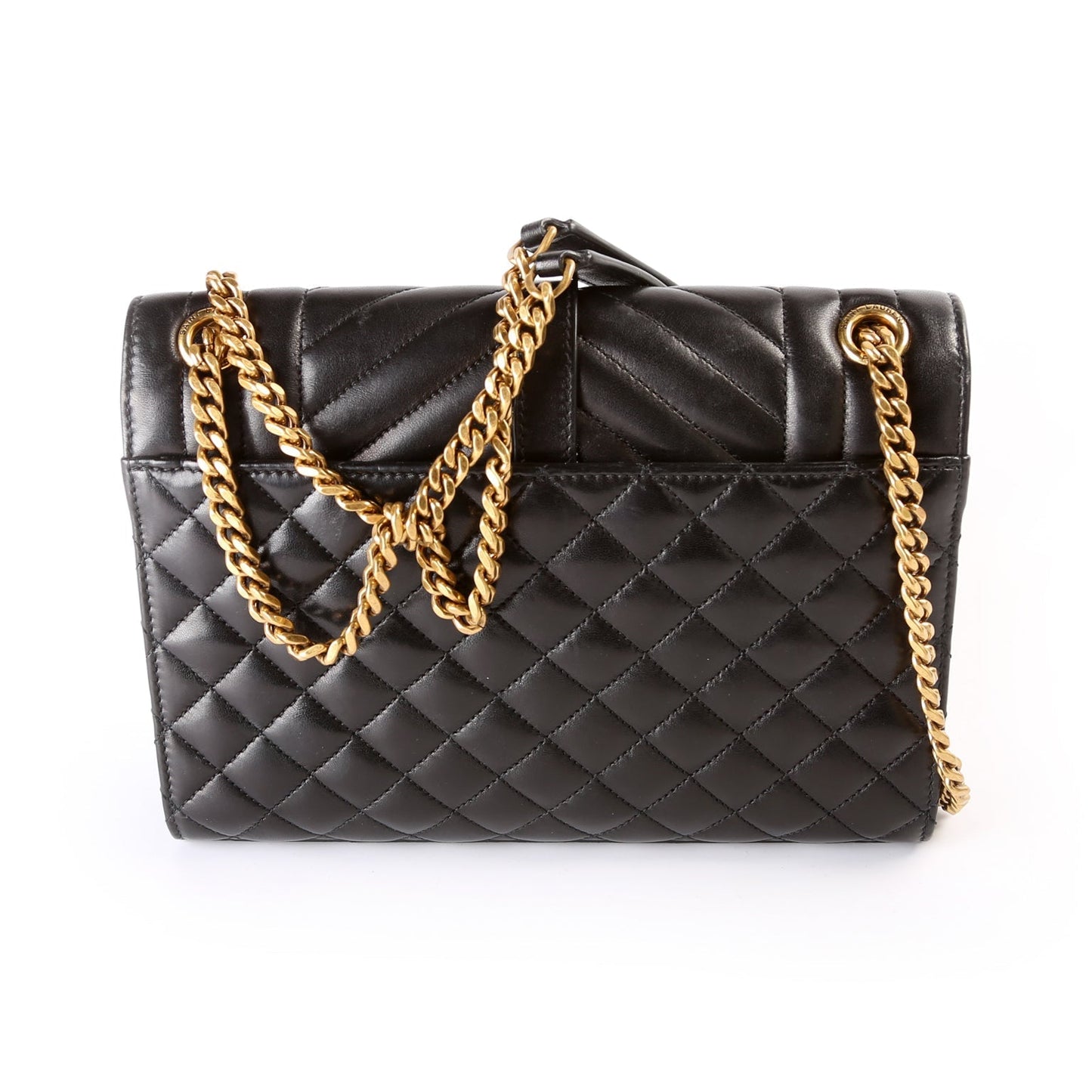 YSL Saint Laurent Envelope Lambskin Nappa Triquilt Bag Mini Travel Bag