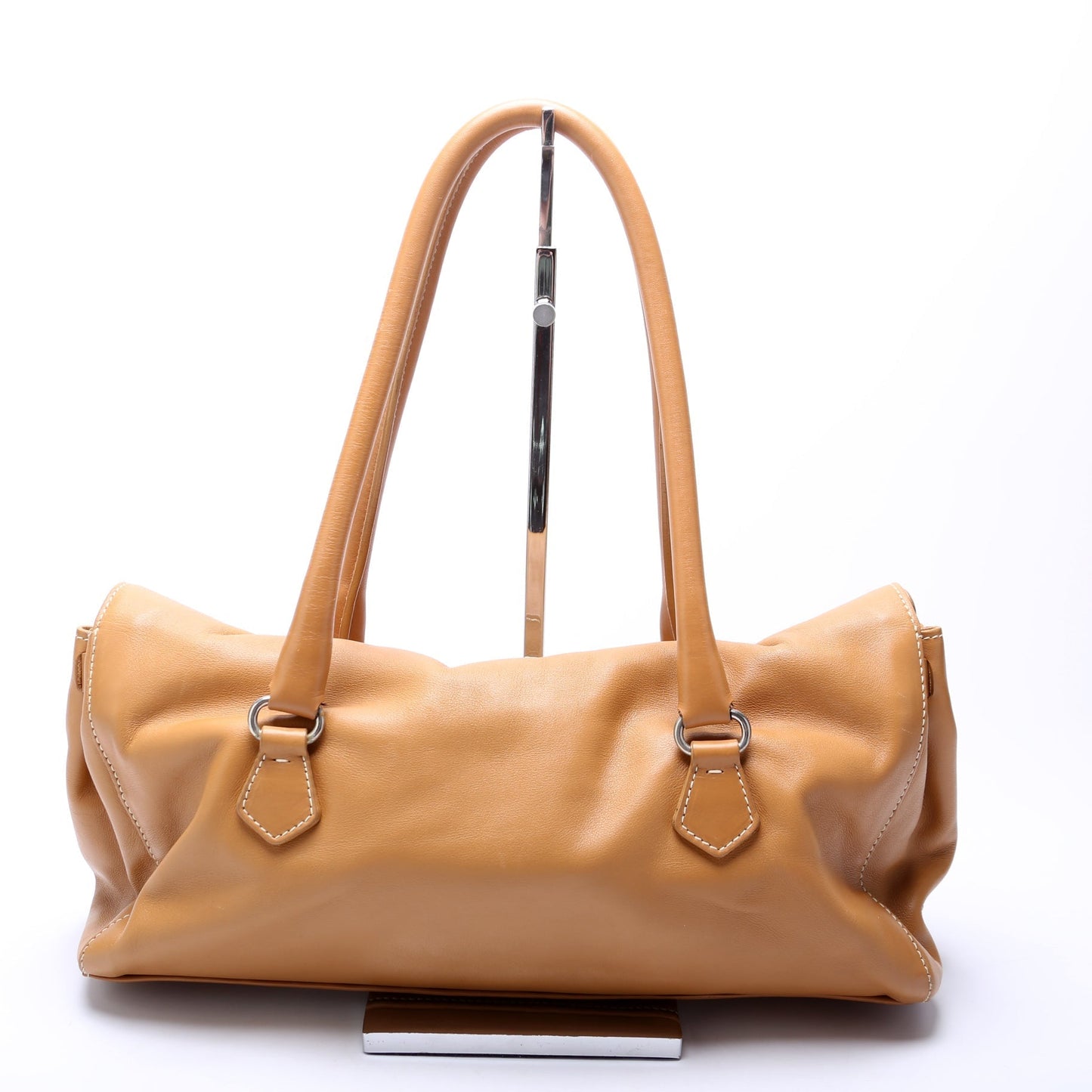 Prada Vitello Easy Push Lock Satchel Bag Travel Bag