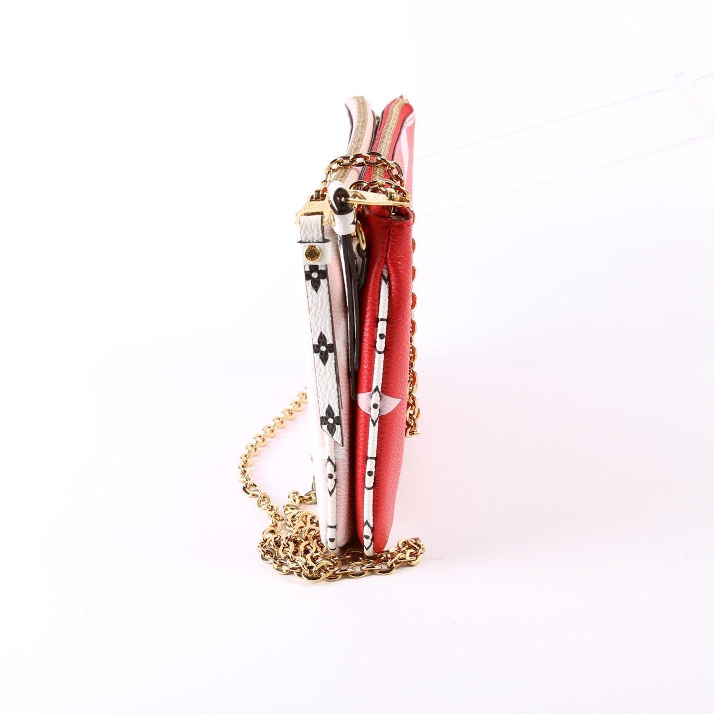 Louis Vuitton Double Zip Giant Rouge Monogram Handbag