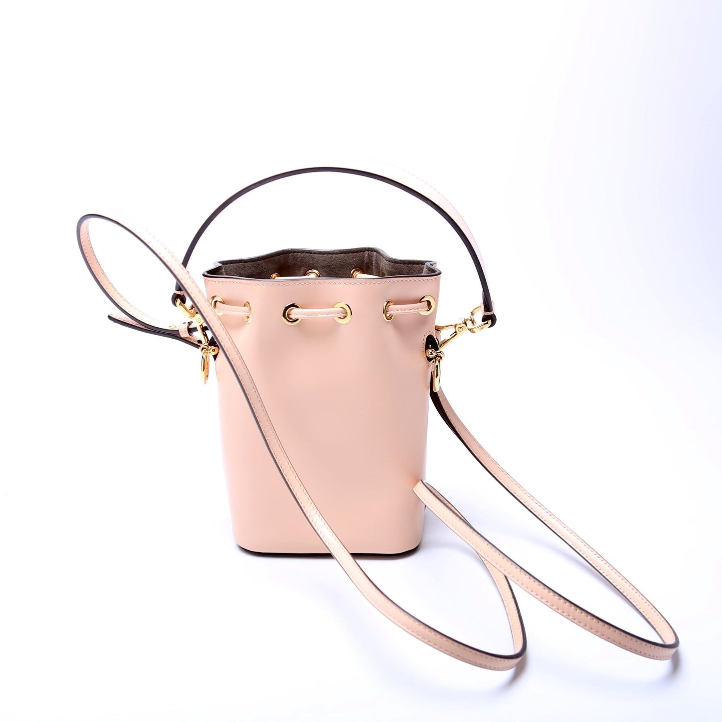 Fendi Mon Tresor Ff 8Bs010 Bag Leather Mini Bucket Bucket Bag