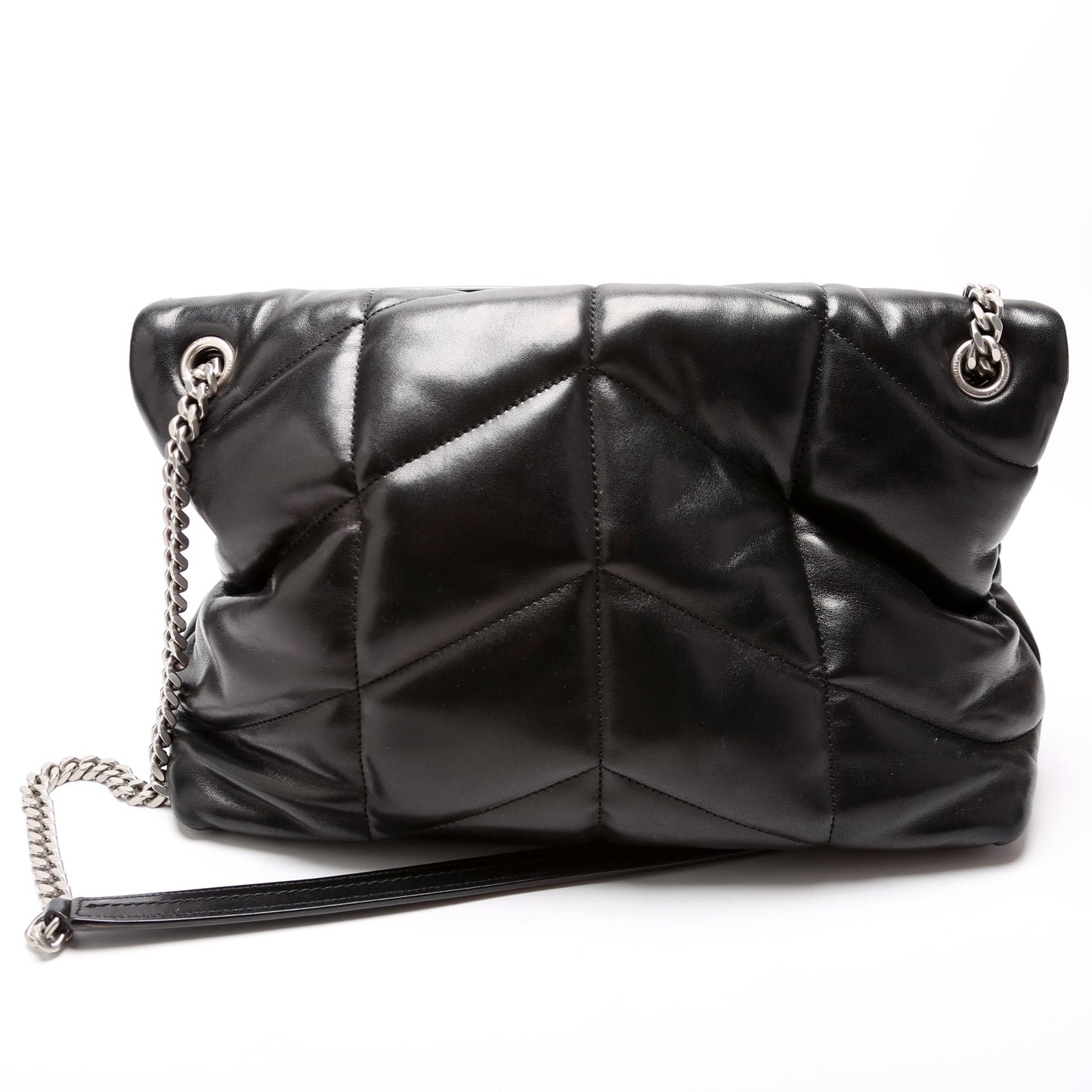 YSL Saint Laurent Puffer Bag Lambskin Quilted Medium Travel Bag