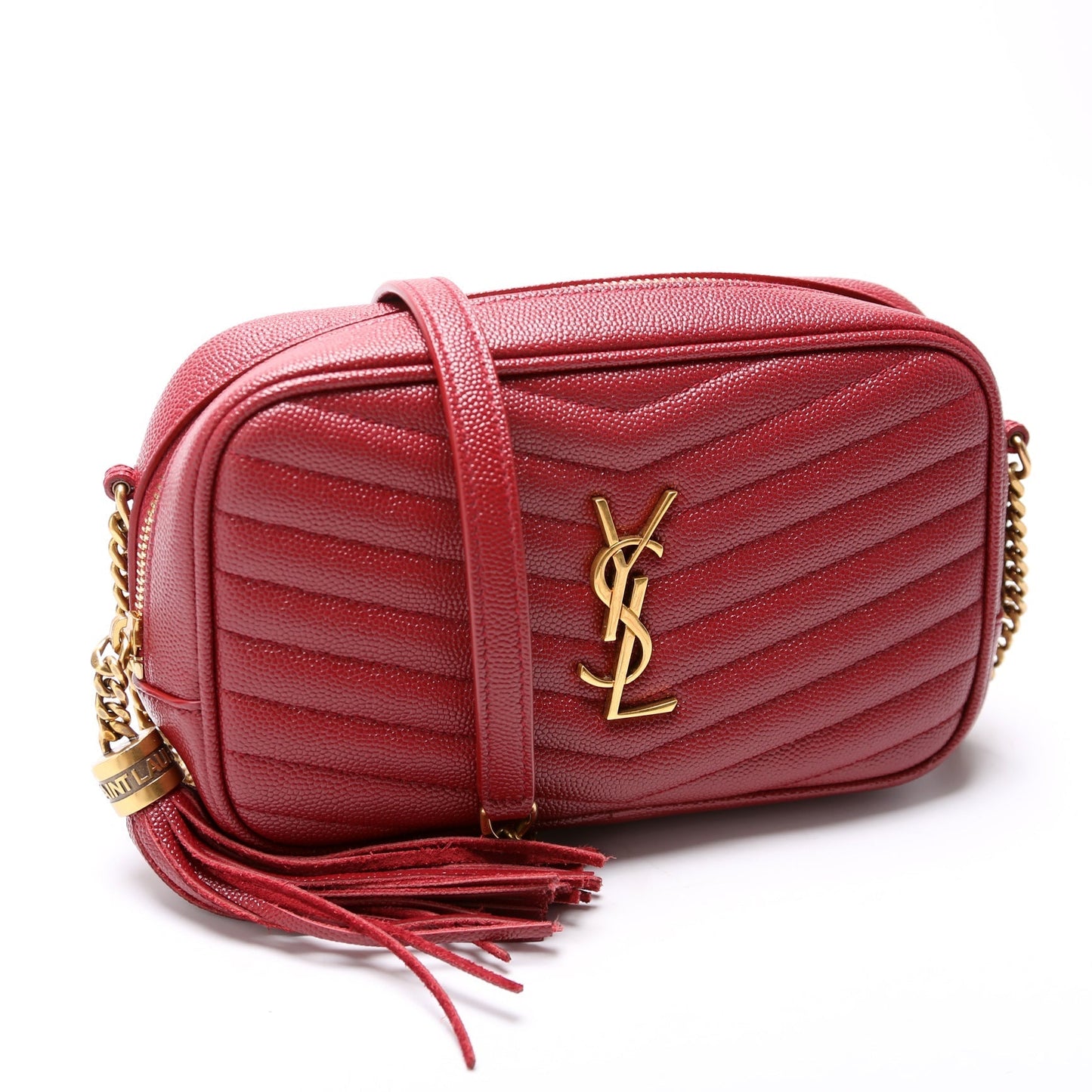 YSL Saint Laurent Saint Laurent Lou Camera Bag Red Mini Travel Bag