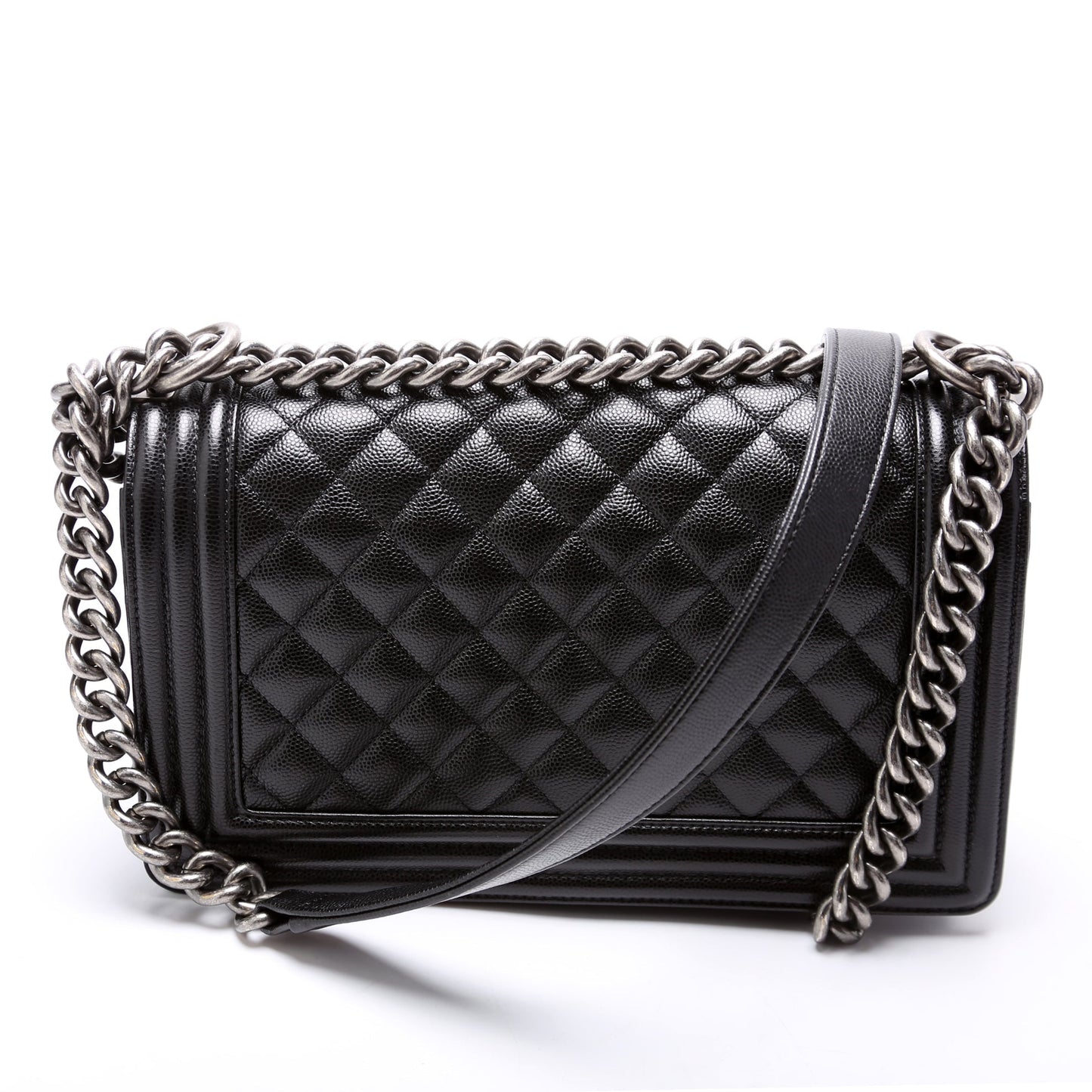 Chanel Boy Flap Old Caviar RFID Black Handbag