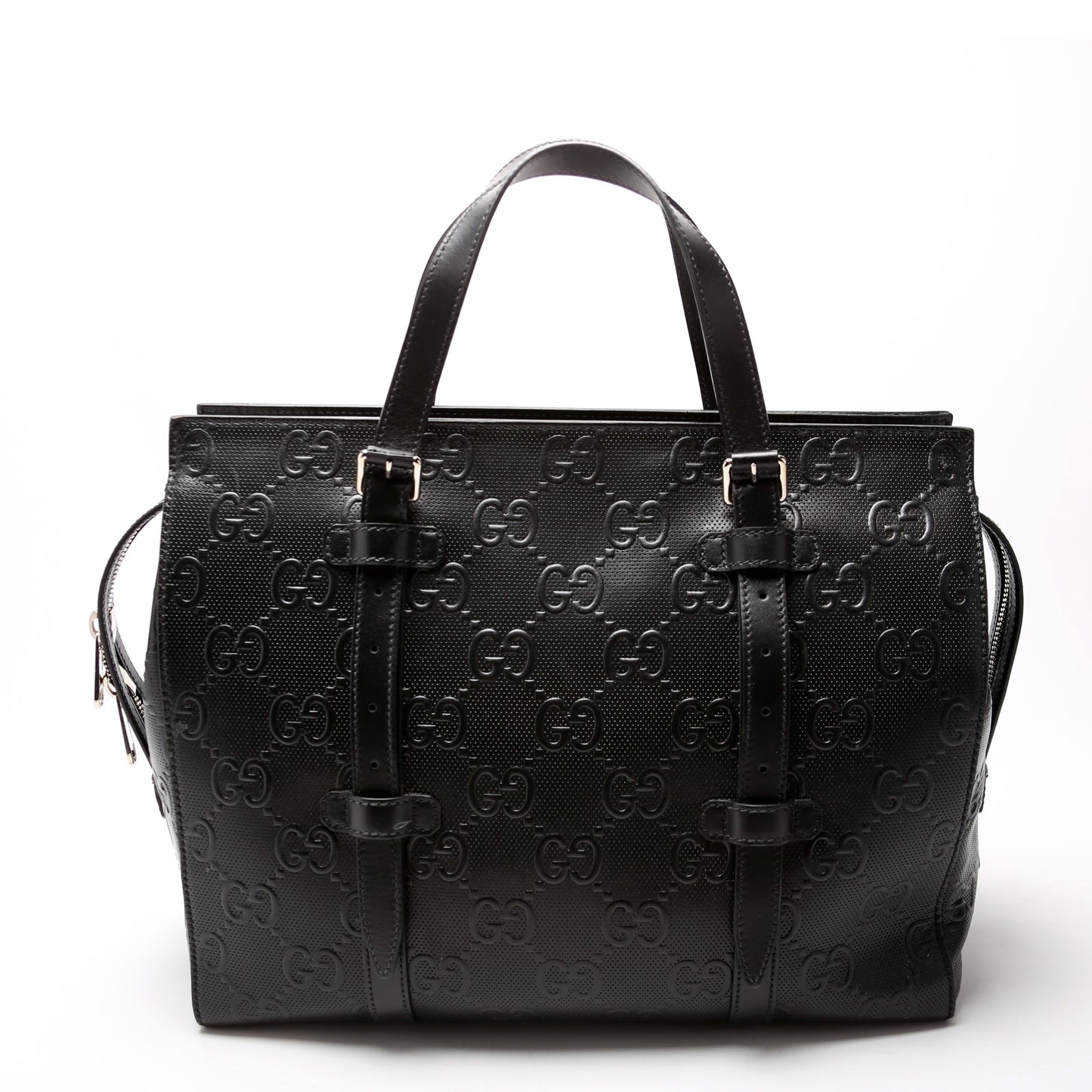 Gucci GG Embossed Black Belt Black 1