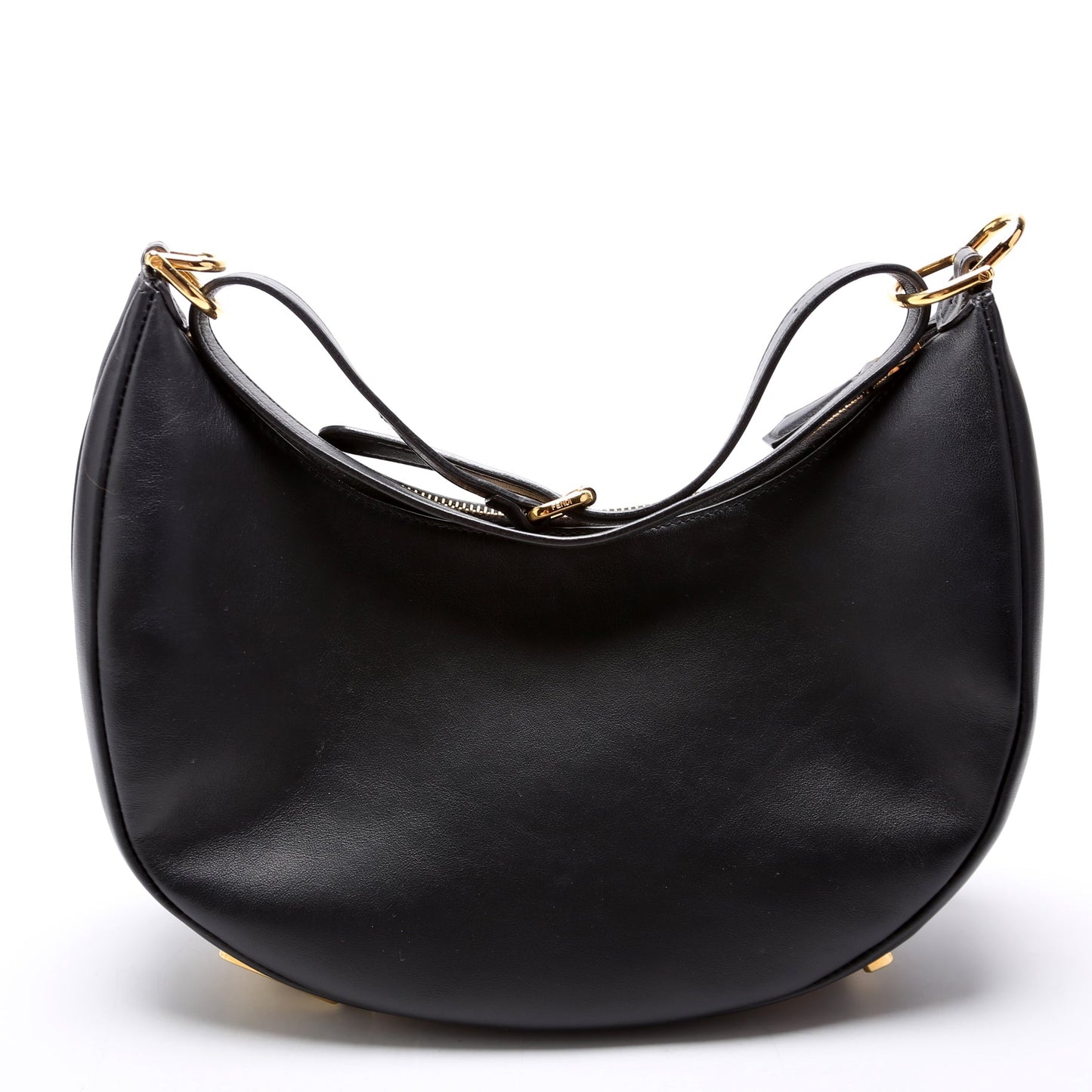 Fendi 8Br798Graphy Hobo Bag Leather Black Small