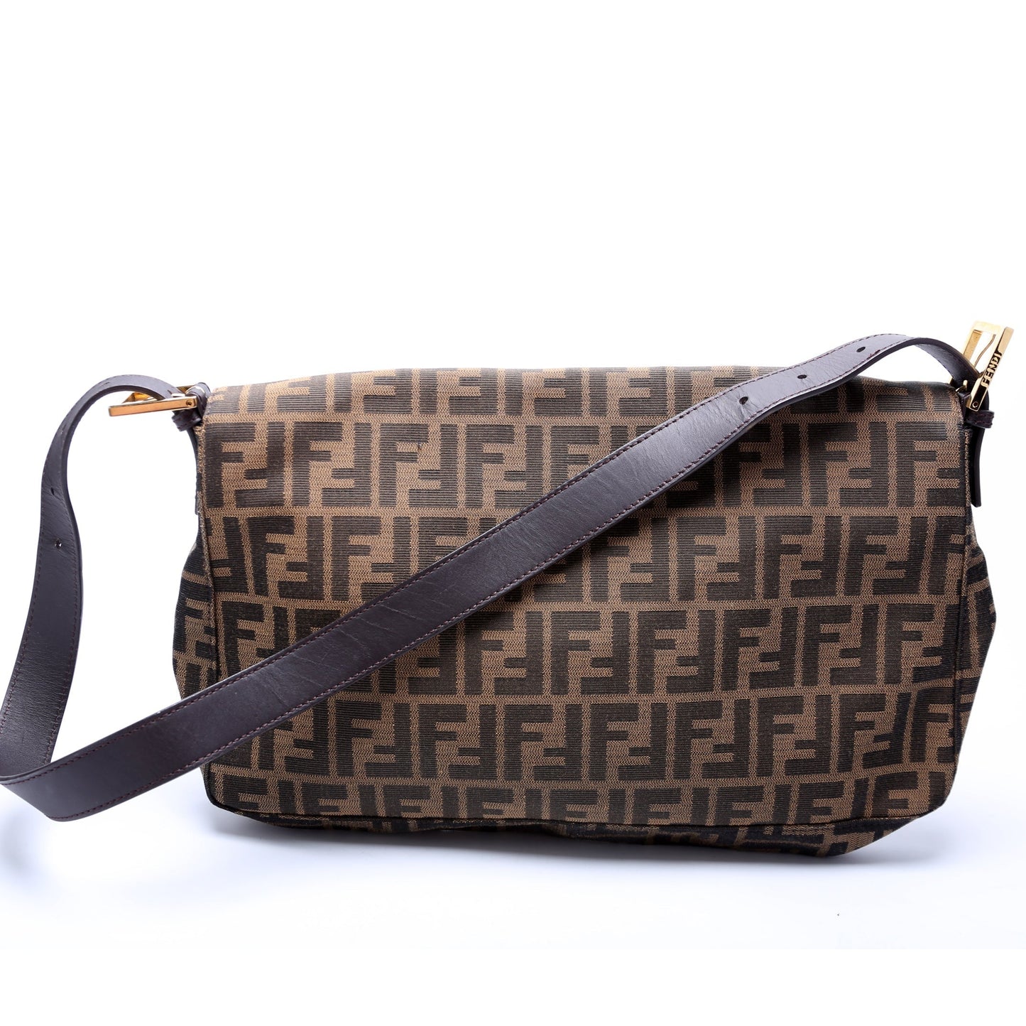 Fendi Zucca Vitelo Messengeruette Bag Brown Messenger Bag