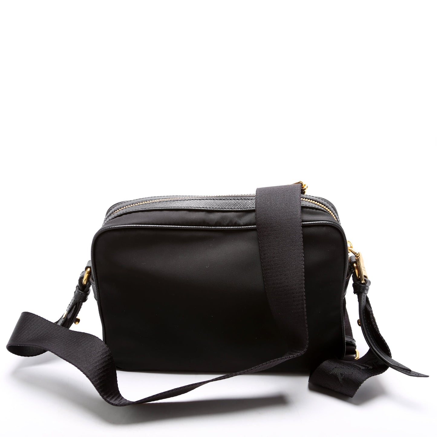 Prada Saffiano Camera Bag Nylon Black Travel Bag