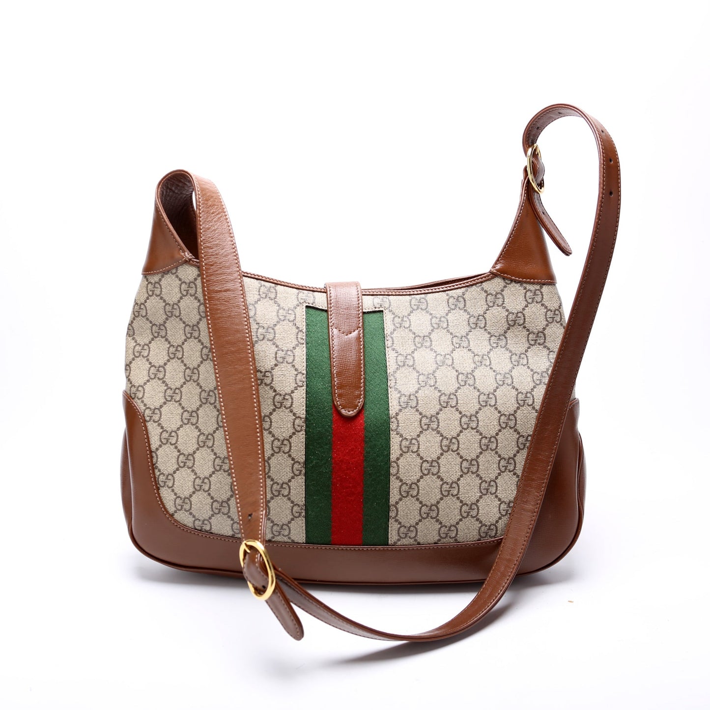 Gucci Jackie GG Supreme Brown Medium Shoulder Bag