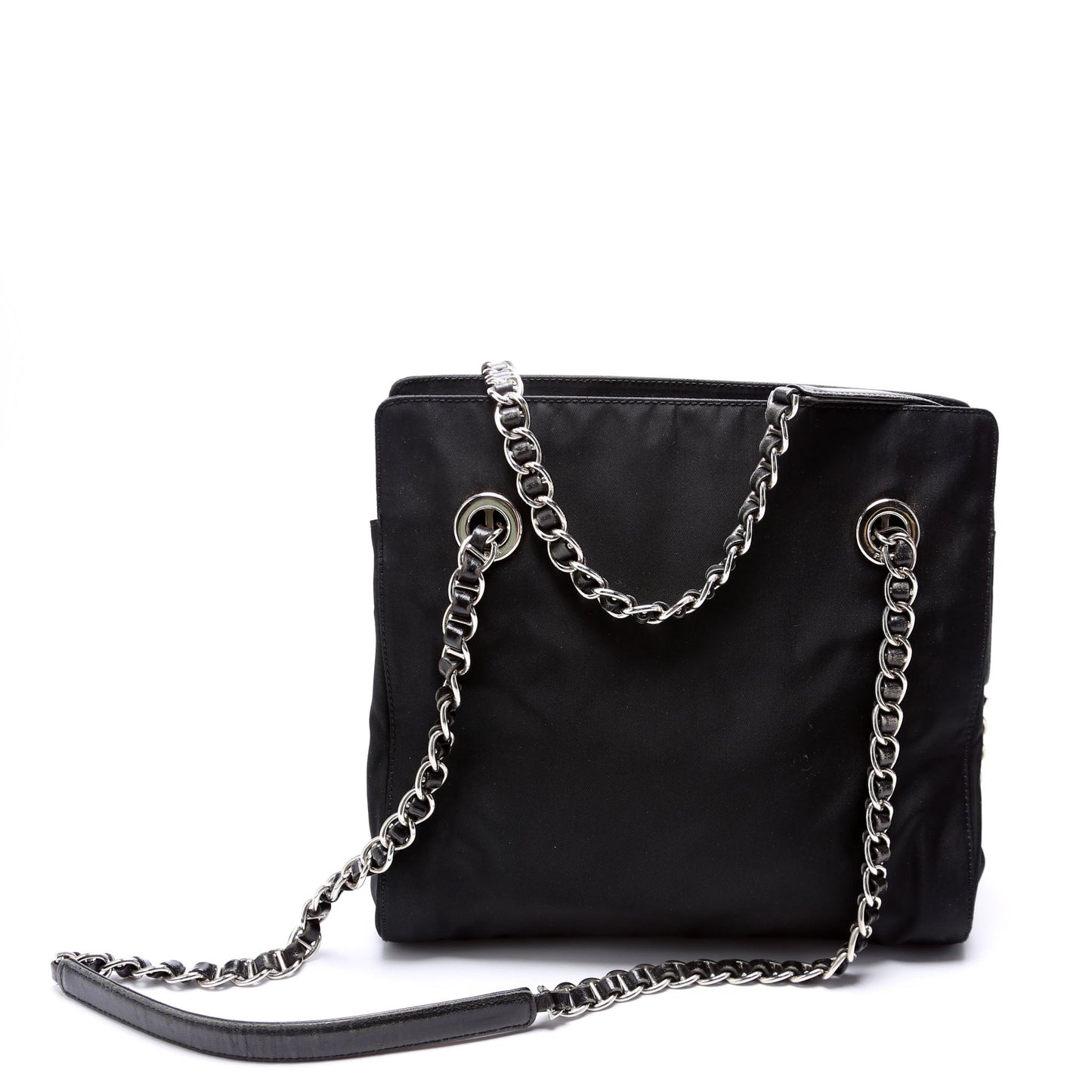 Prada Catena Shoulder Bag Nylon Black