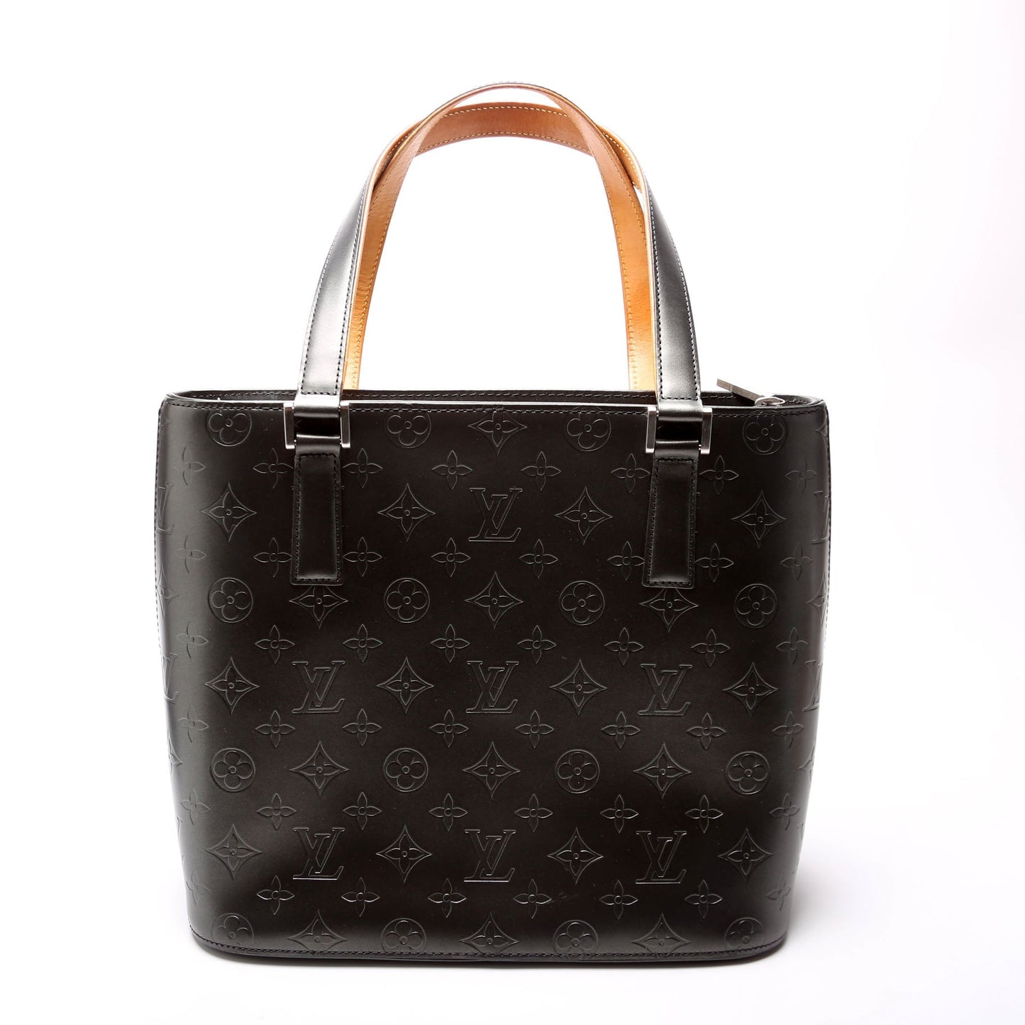 Louis Vuitton Stockton Matte Sier Monogram Silver Leather Handbag