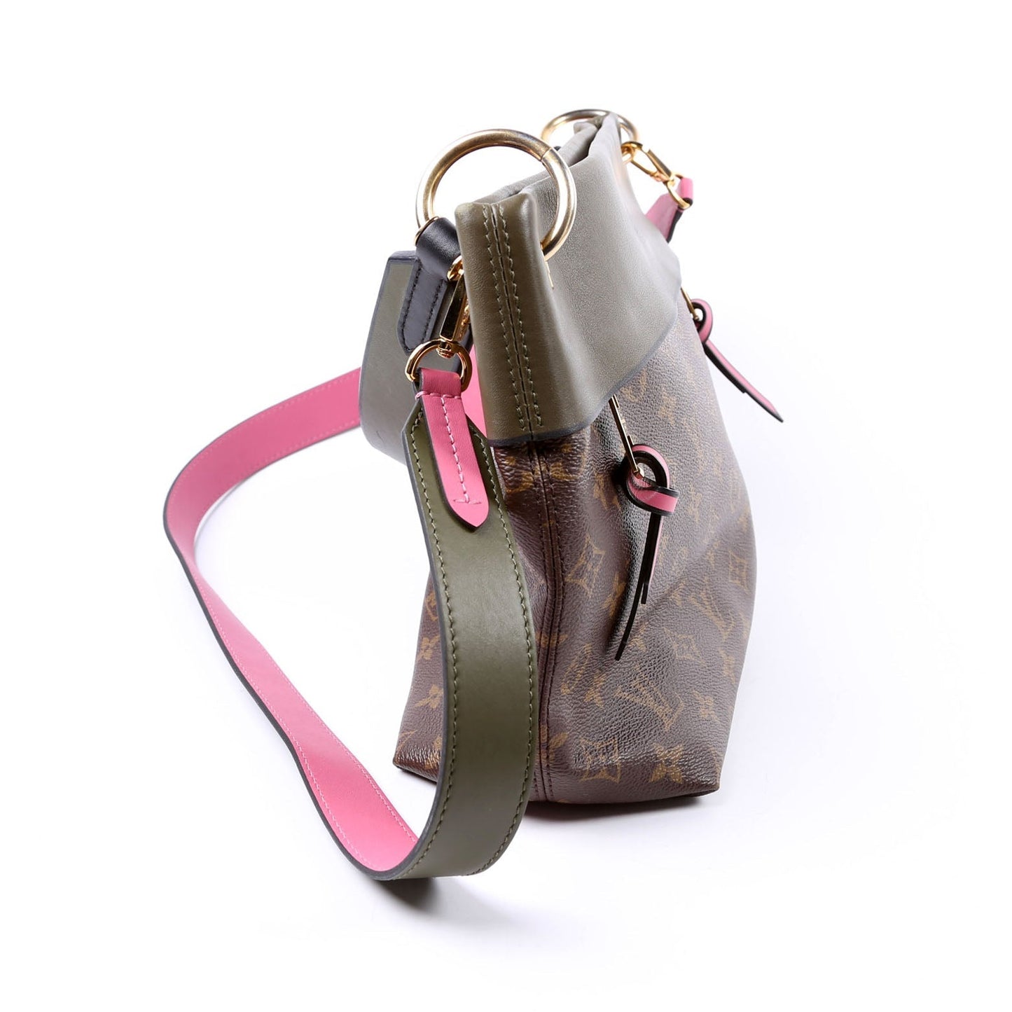Louis Vuitton Tuileries Besace Hobo Monogram Green Pink Shoulder Bag