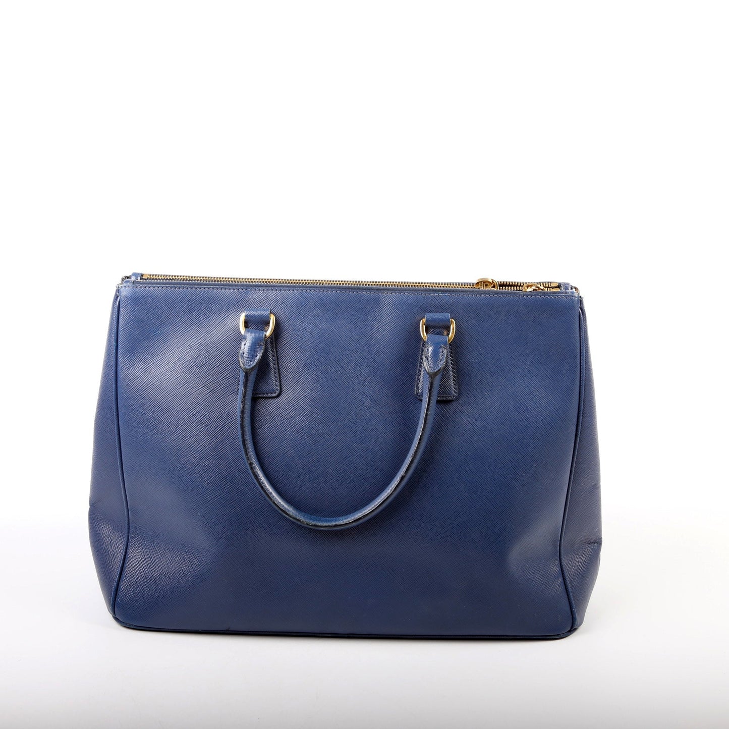 Prada Saffiano Galleria Bag Blue Medium Travel Bag