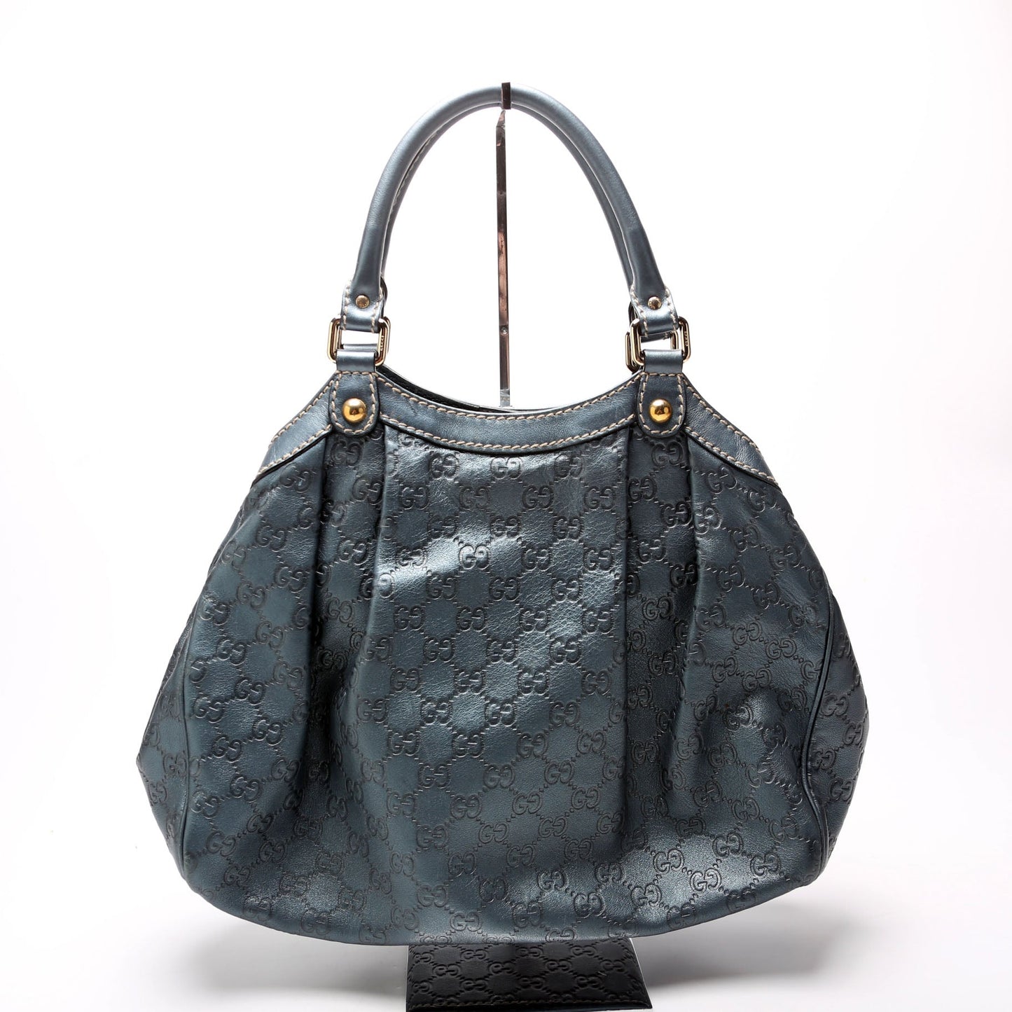 Gucci Sukey GG Leather Blue Medium Travel Bag