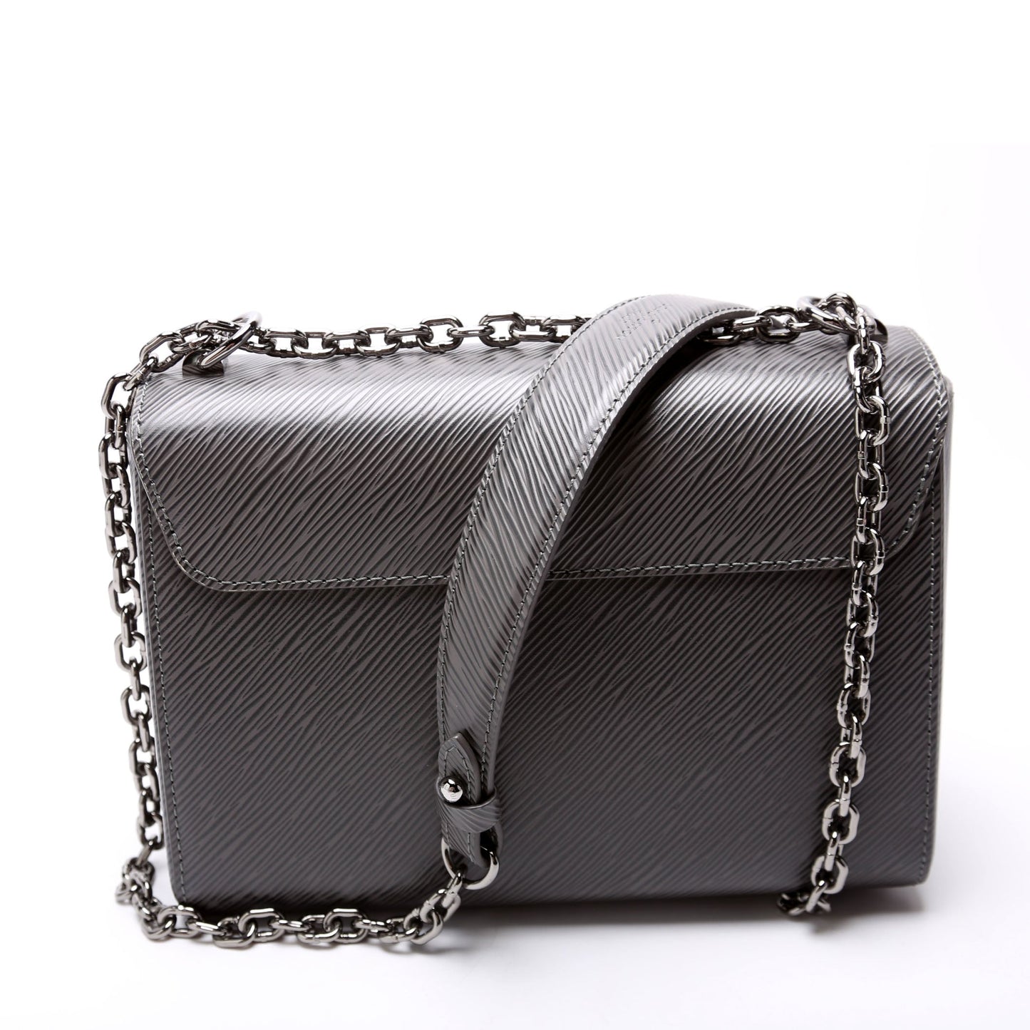 Louis Vuitton Twist Grey MM Epi Handbag Grey 2