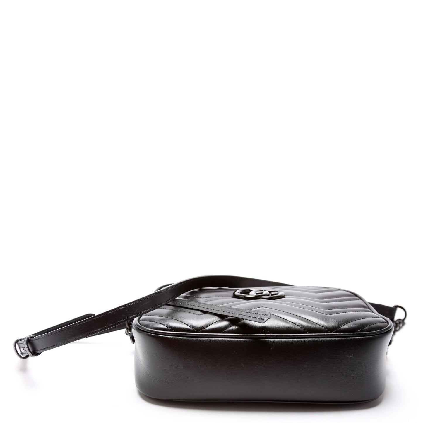 Gucci Marmont Camera Leather Black Small Travel Bag Black 5