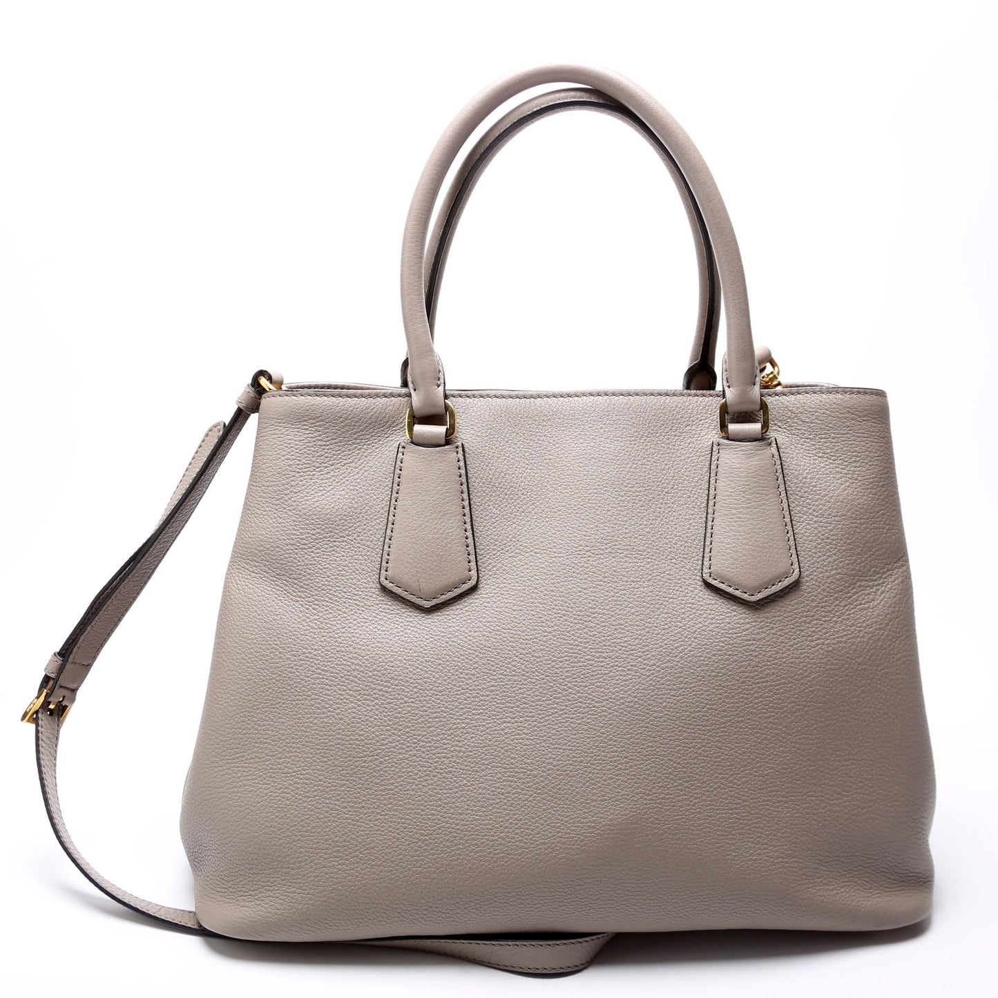 Prada Vitello Phenix Double Tote Taupe Bag Tote Bag