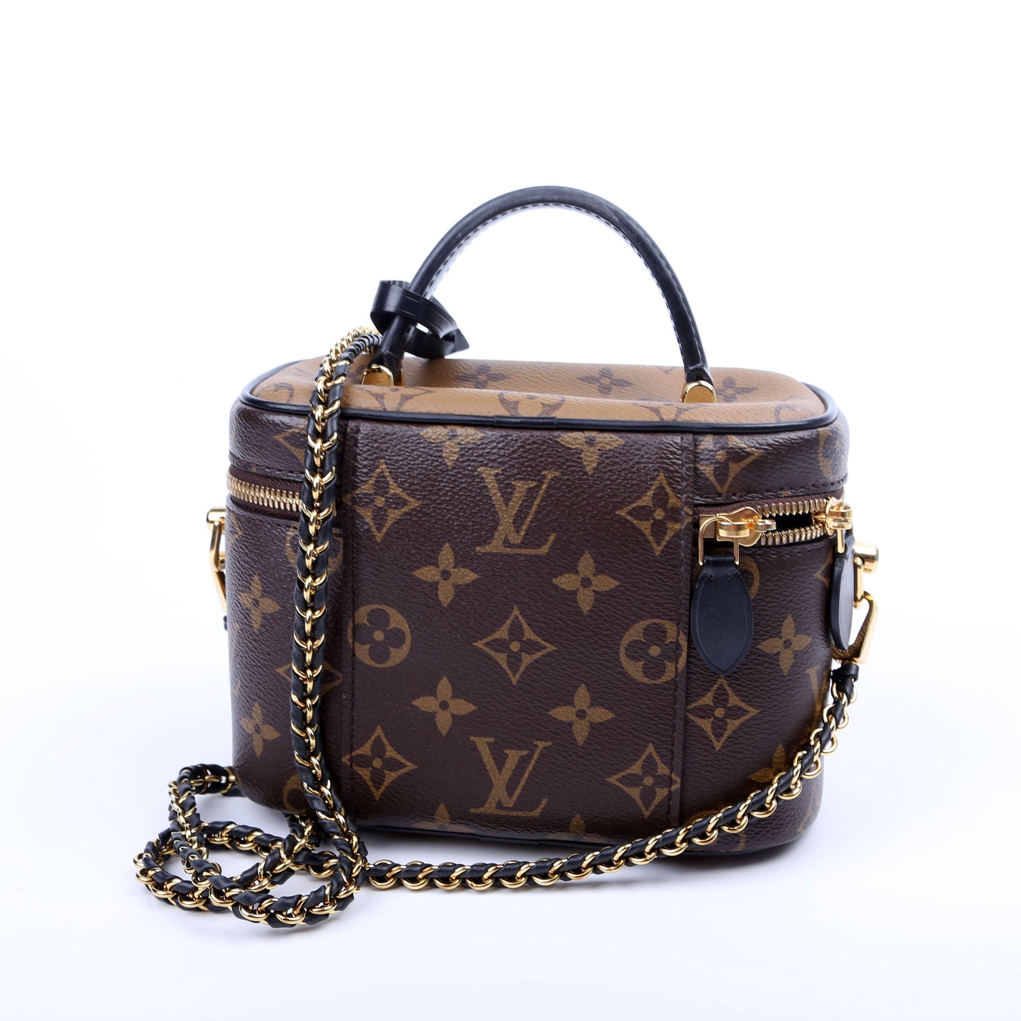 Louis Vuitton Vanity Reverse Monogram Black PM Handbag