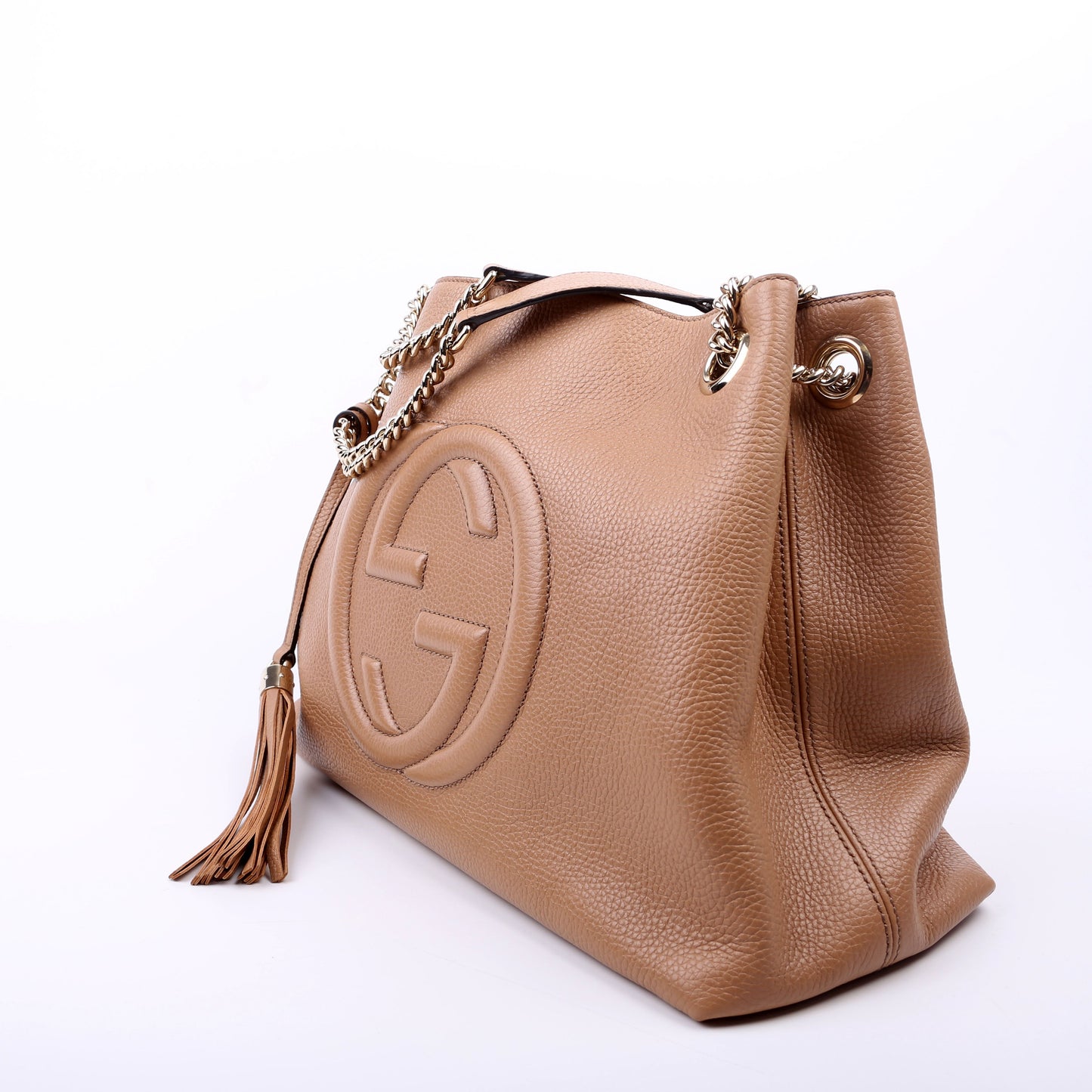 Gucci Soho Newer Beige Chain Tote Bag