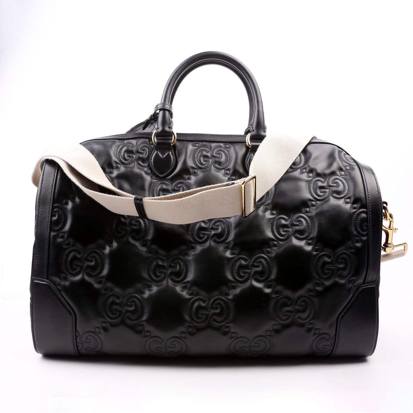 Gucci GG Shuffle Matelasse Black Medium Travel Bag