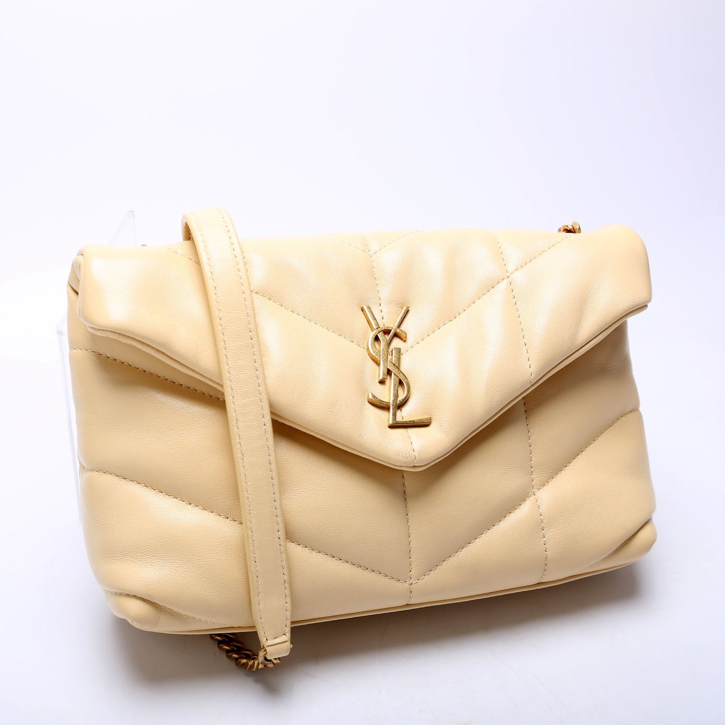 YSL Saint Laurent Saint Laurent Loulou Toy Puffer Bag Cream Travel Bag