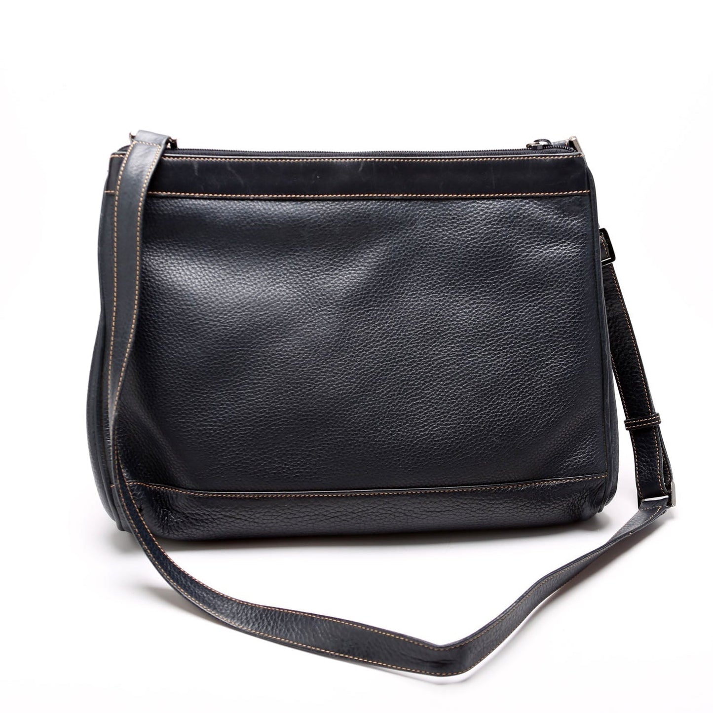 Gucci 001 110 Interlocking G Calfskin Navy Shoulder Bag