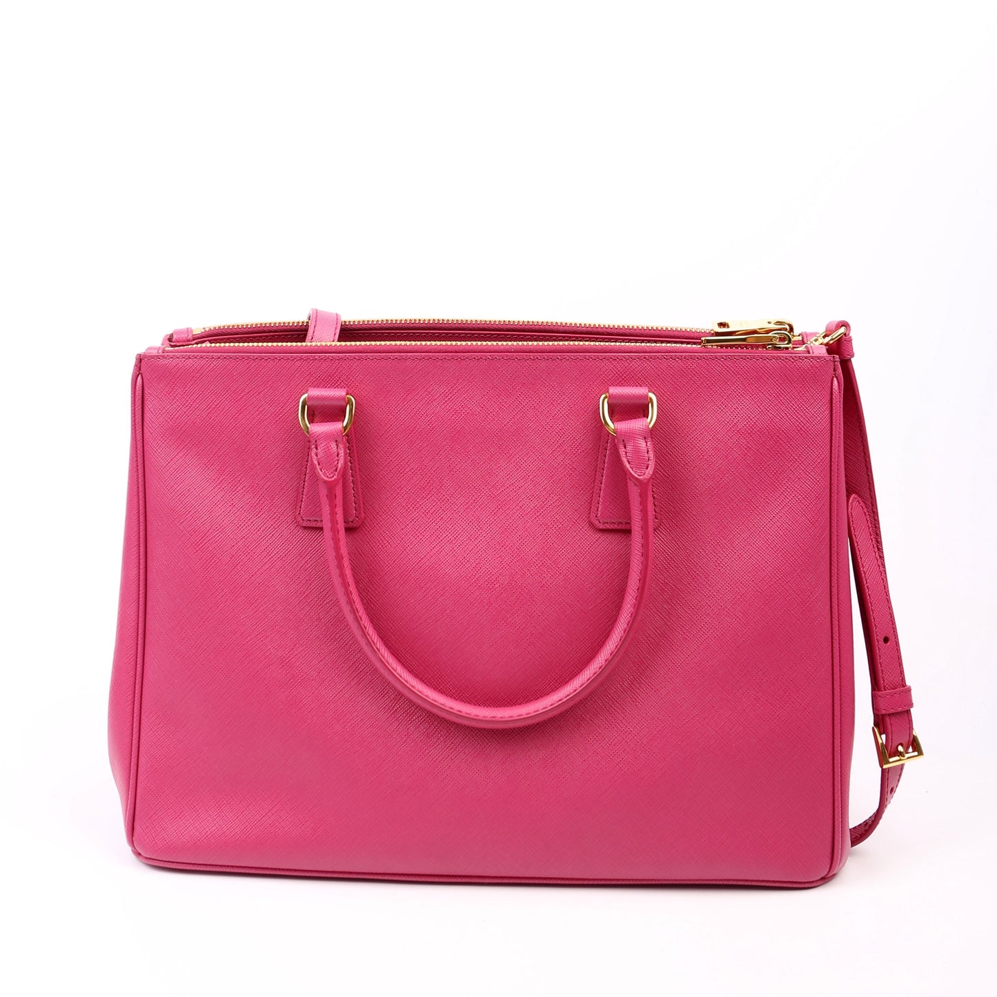 Prada Saffiano Lux Galleria Bag Pink Medium Travel Bag