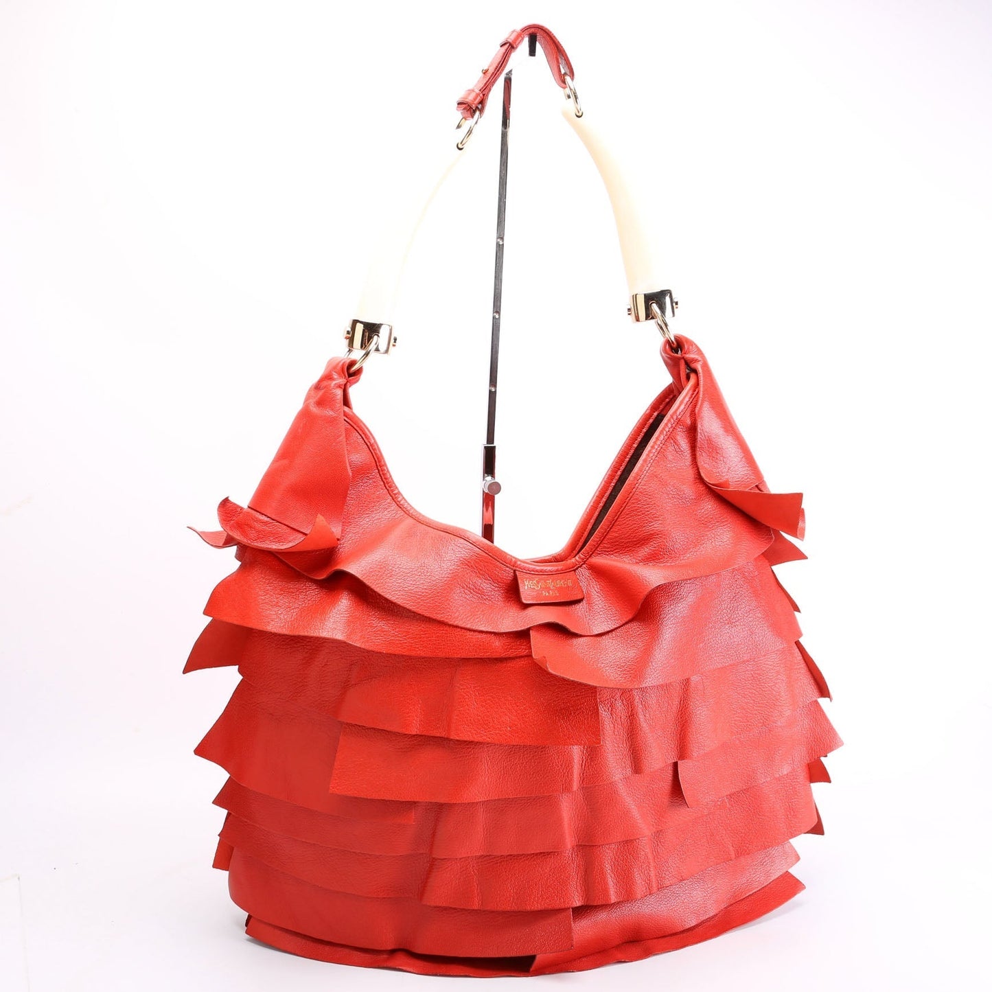 YSL Saint Laurent Saint Laurent Saint Tropez Hobo Bag Red Shoulder Bag