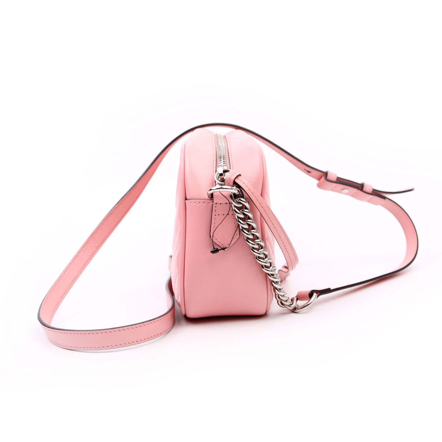 Gucci Marmont Camera Leather Pink Small Travel Bag