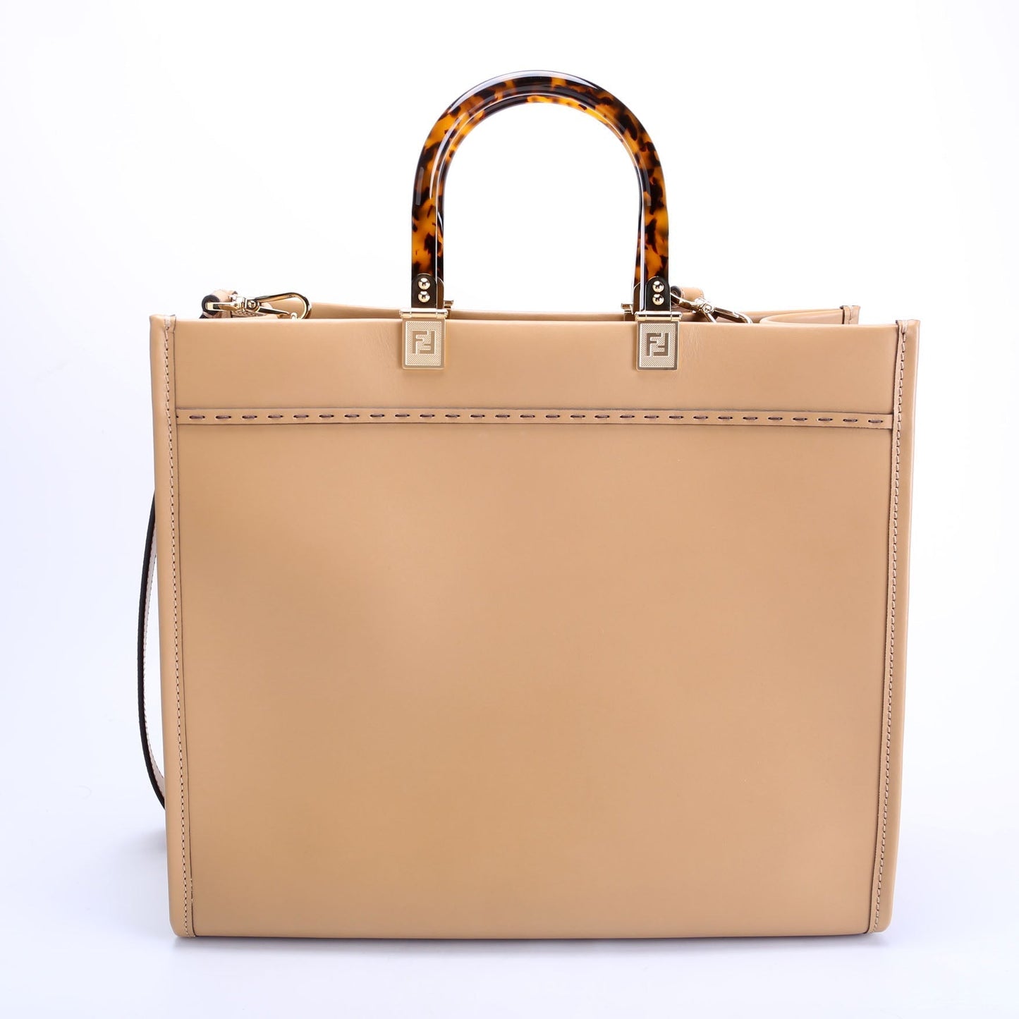 Fendi 8Bh386 Sunshine Shopper Bag Leather Tan Medium Travel Bag