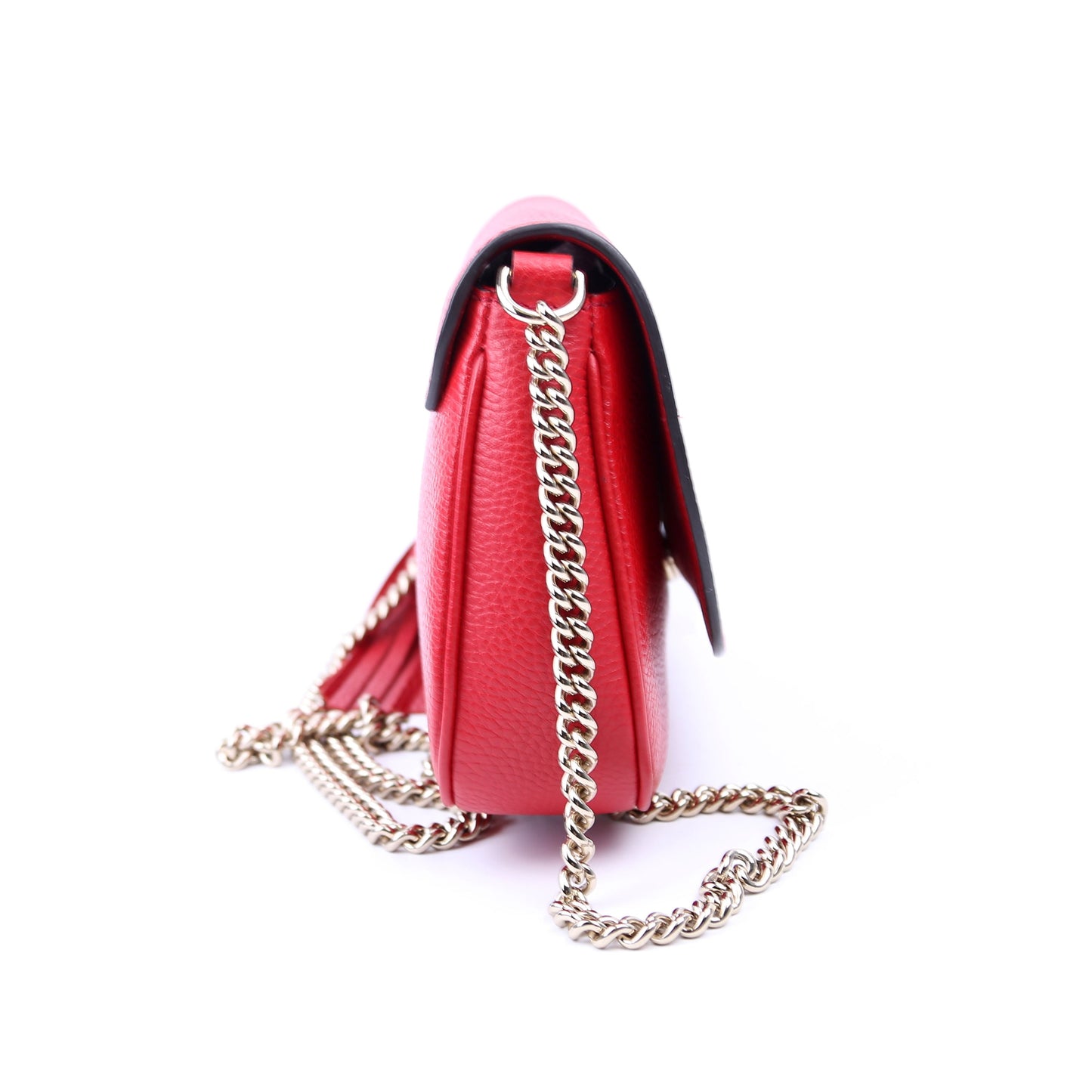 Gucci Soho Red Medium Chain Crossbody Bag