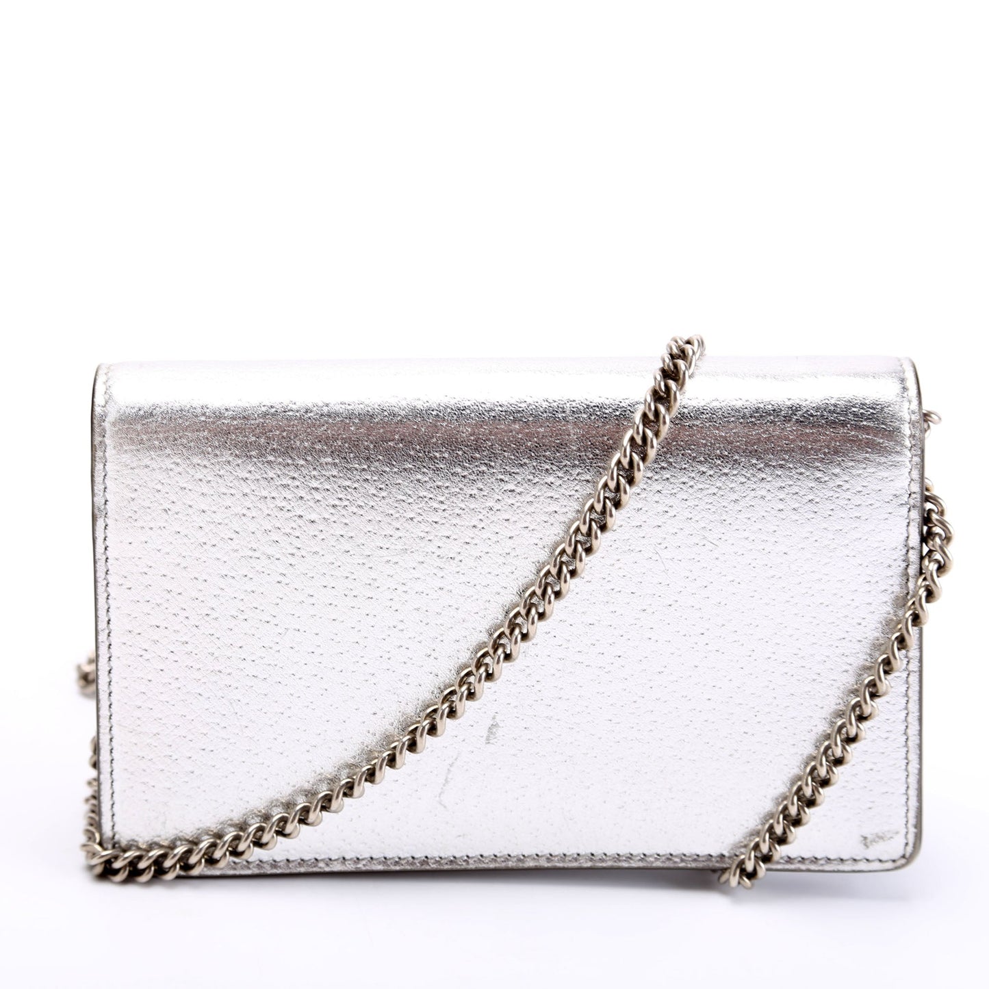 Gucci Dionysus Leather Silver Mini Travel Bag