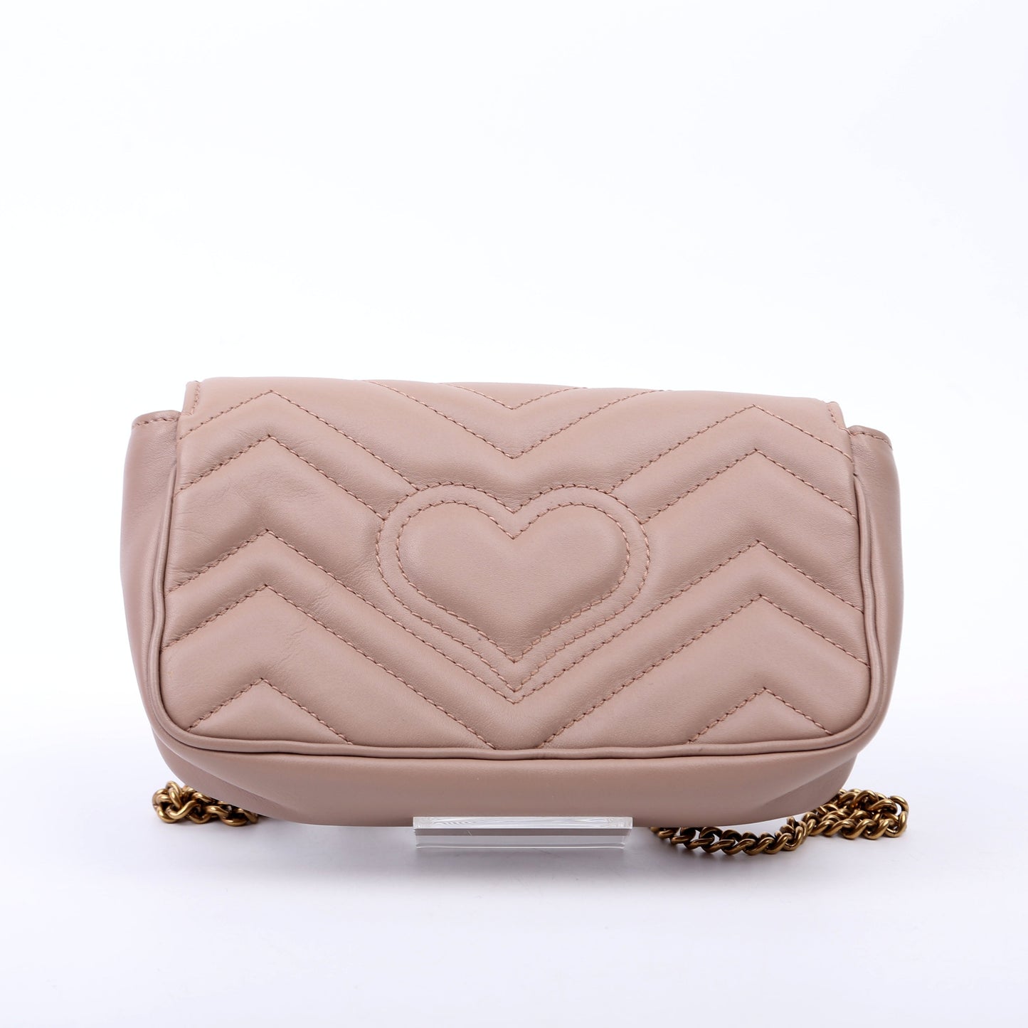 Gucci Marmont Super Leather Tan Mini Flap Travel Bag Tan 2