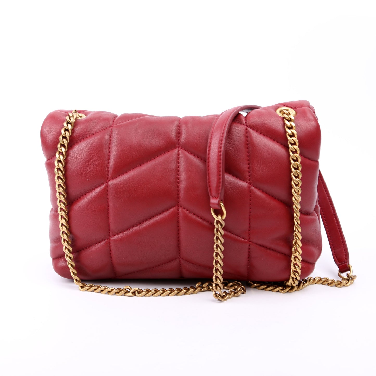 YSL Saint Laurent Saint Laurent Loulou Toy Puffer Burgundy Bag Travel Bag
